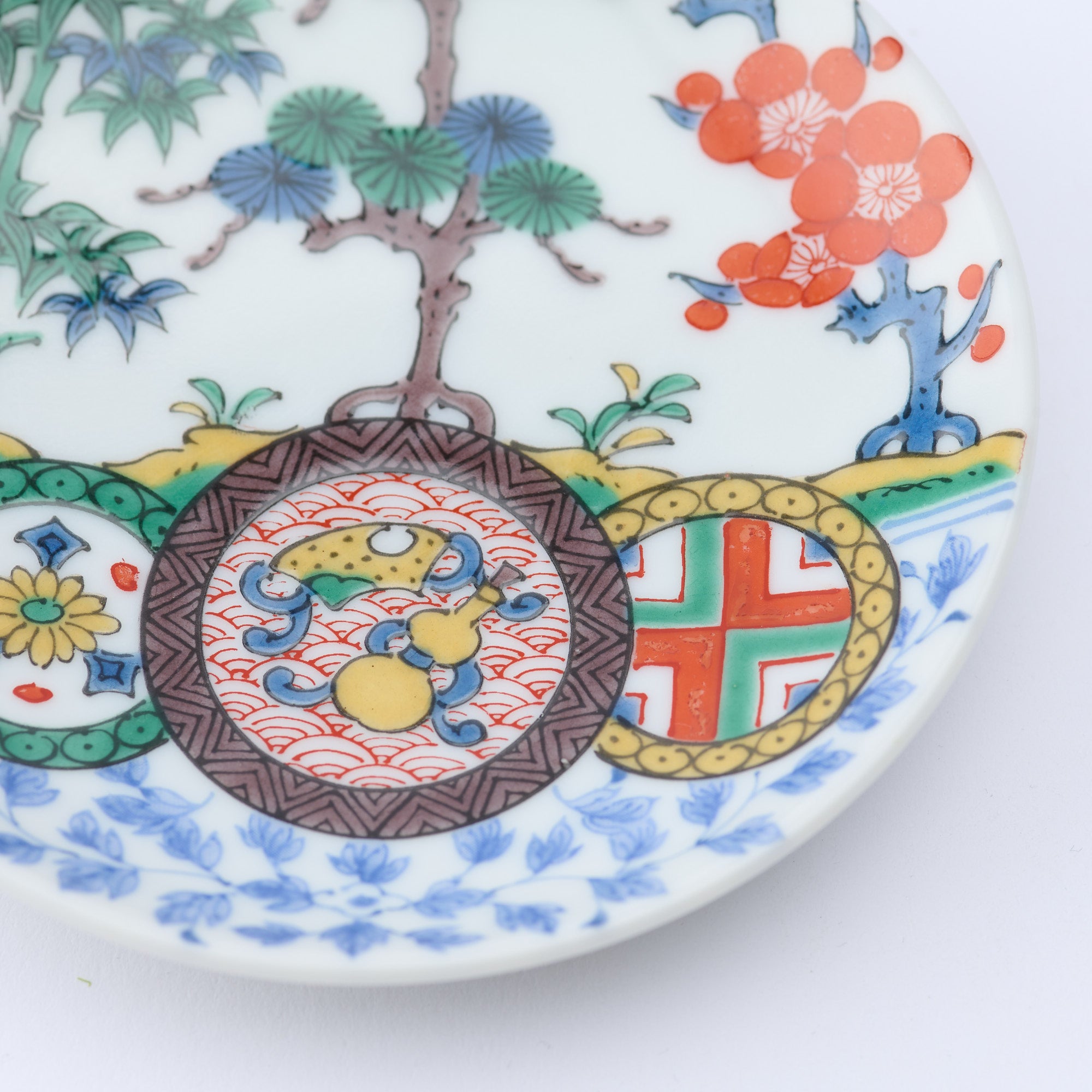 Kutani Art Heritage Designs Sauce Plate Set
