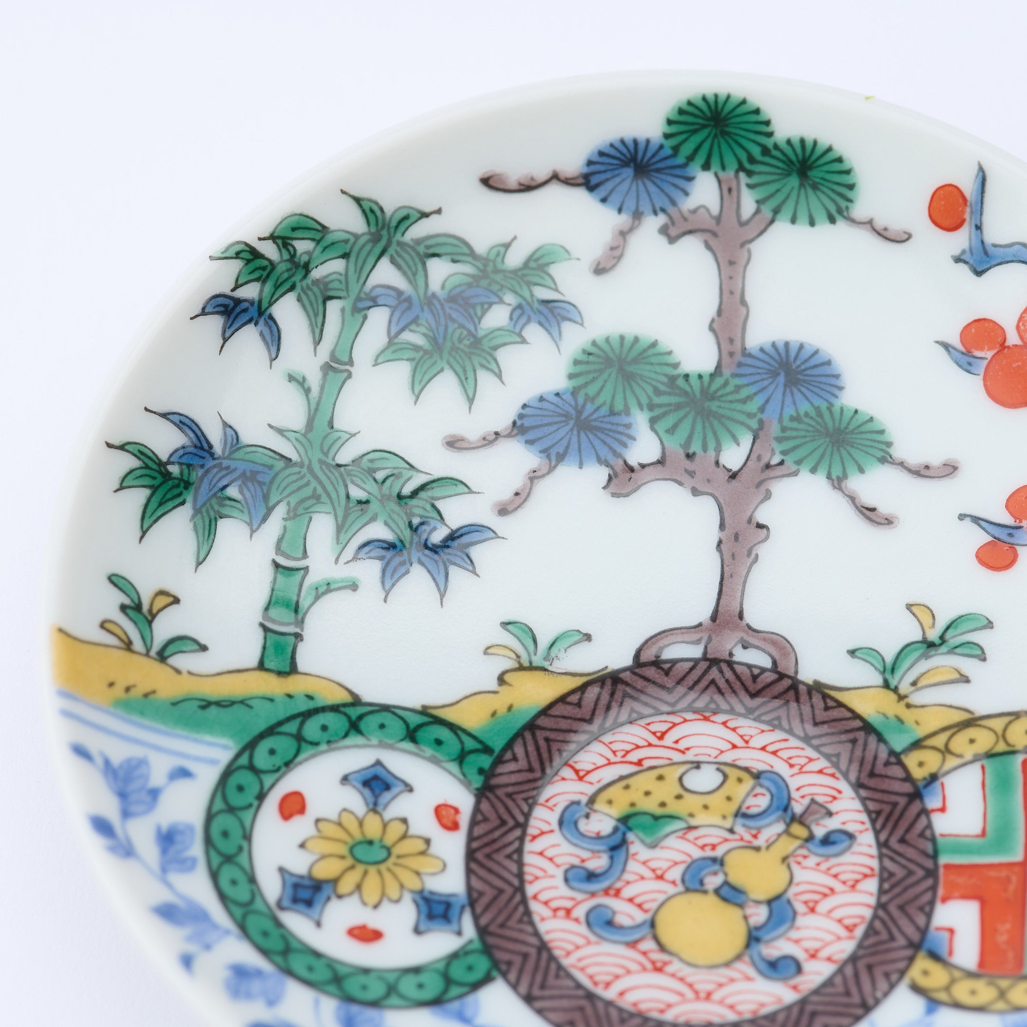 Kutani Art Heritage Designs Sauce Plate Set