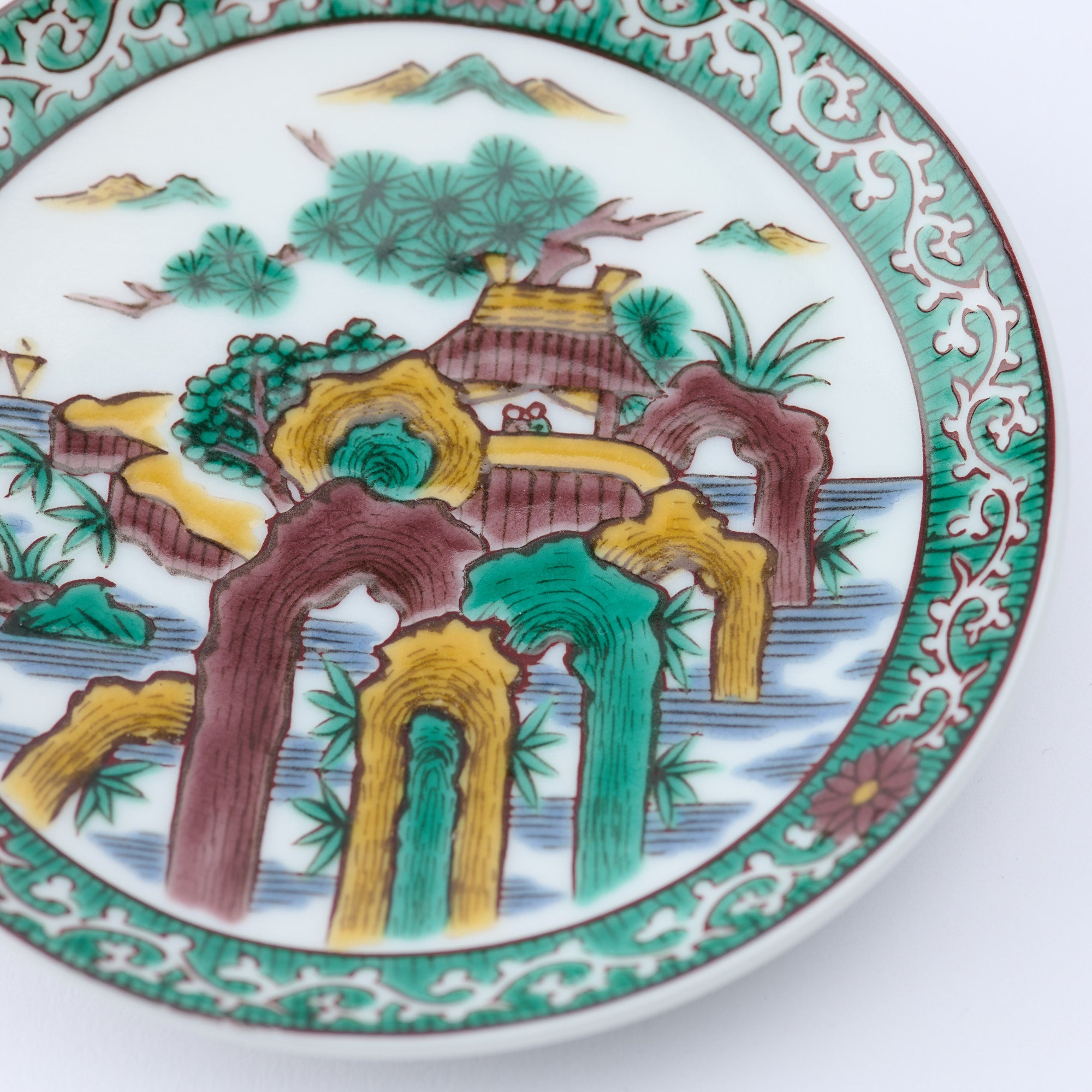 Kutani Art Heritage Designs Sauce Plate Set