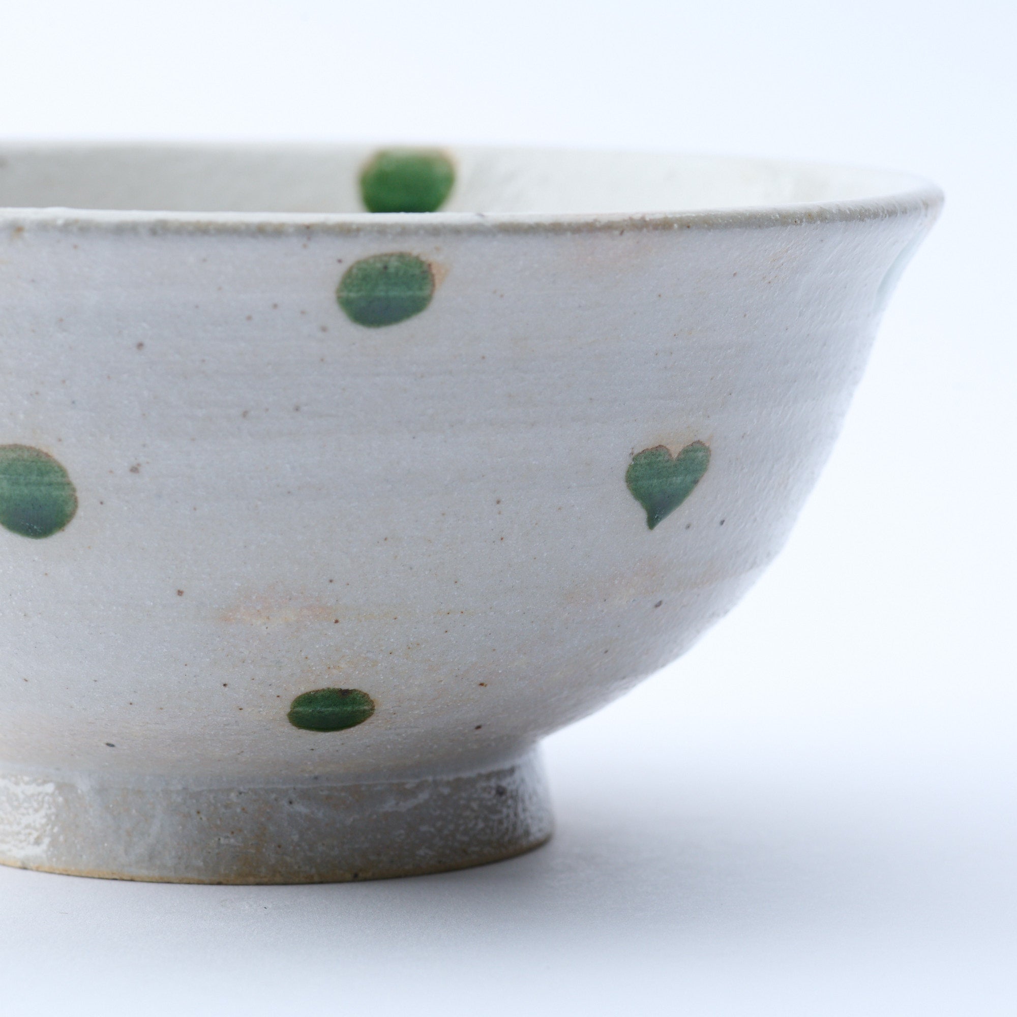 Green Polka Dots Pattern Ramen Bowl 7.7 in