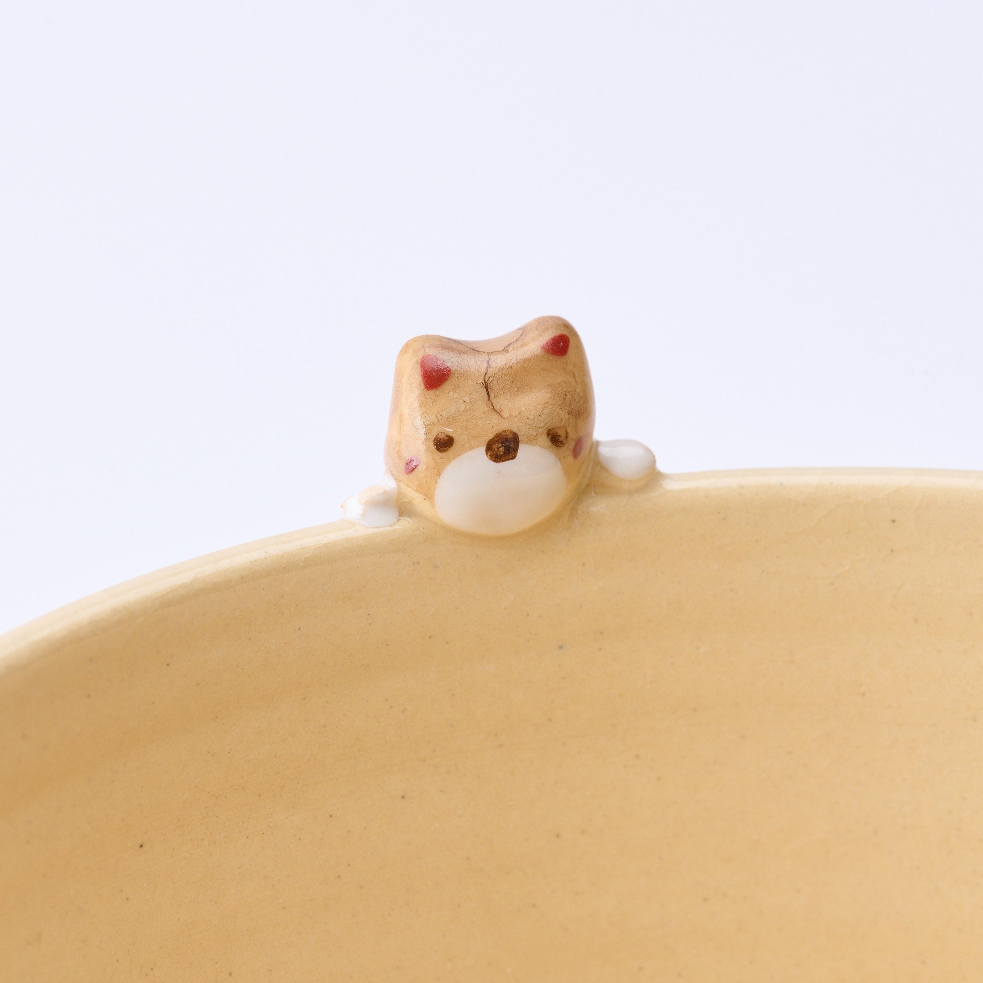 Mt. Fuji and Peeking Shiba Inu Matcha Bowl