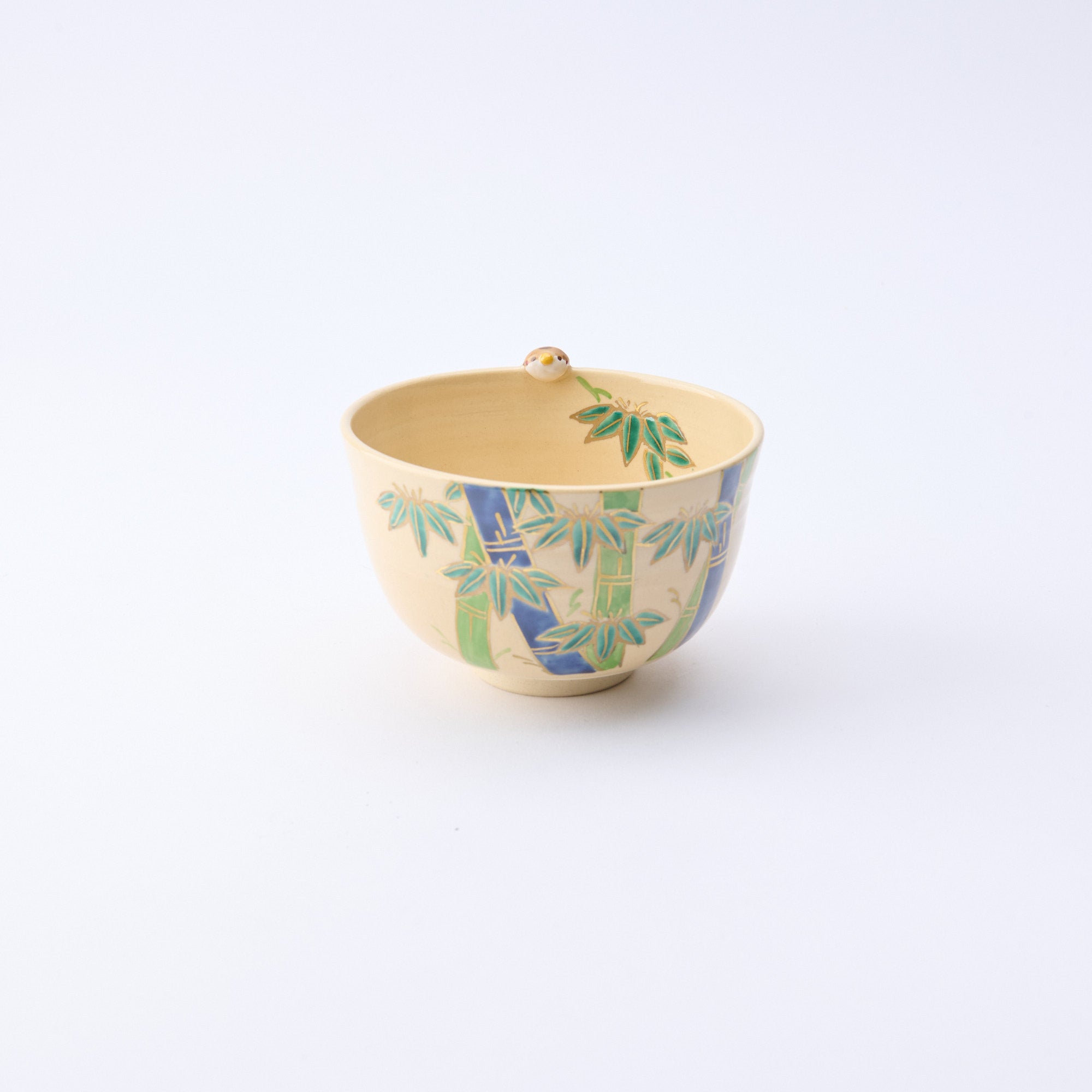 Bamboo and Peeking Sparrow Matcha Bowl
