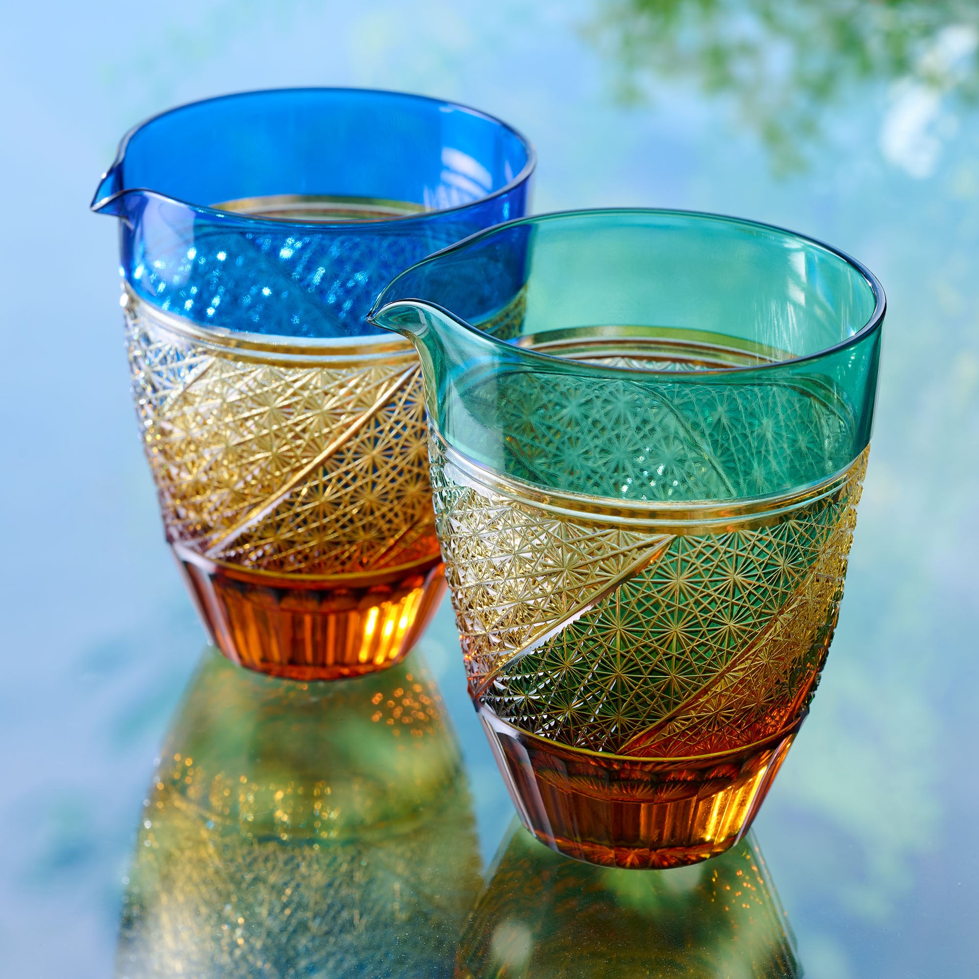 Amber Katakuchi Sake Carafe