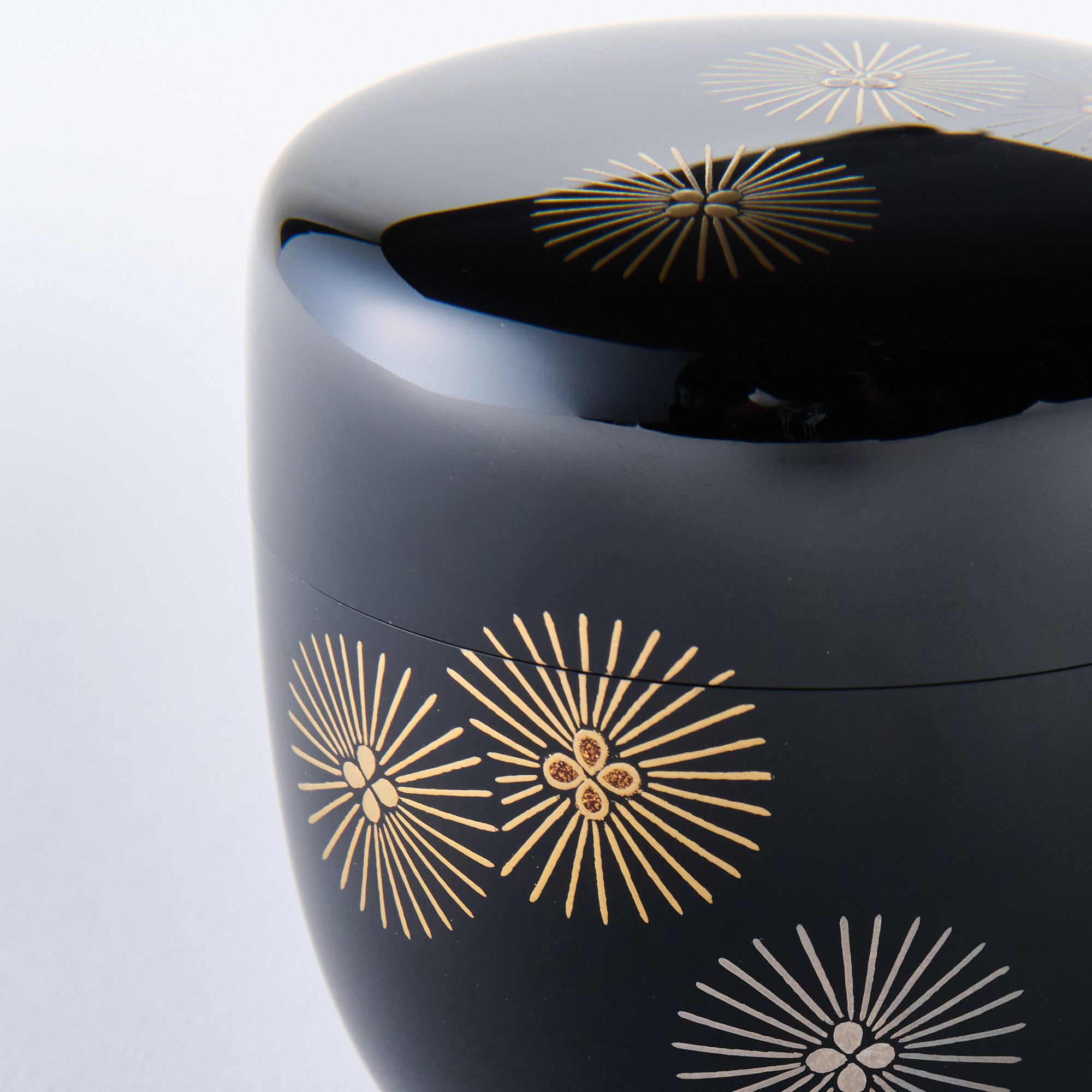 Gold and Silver Larch Tree Natsume Matcha Container