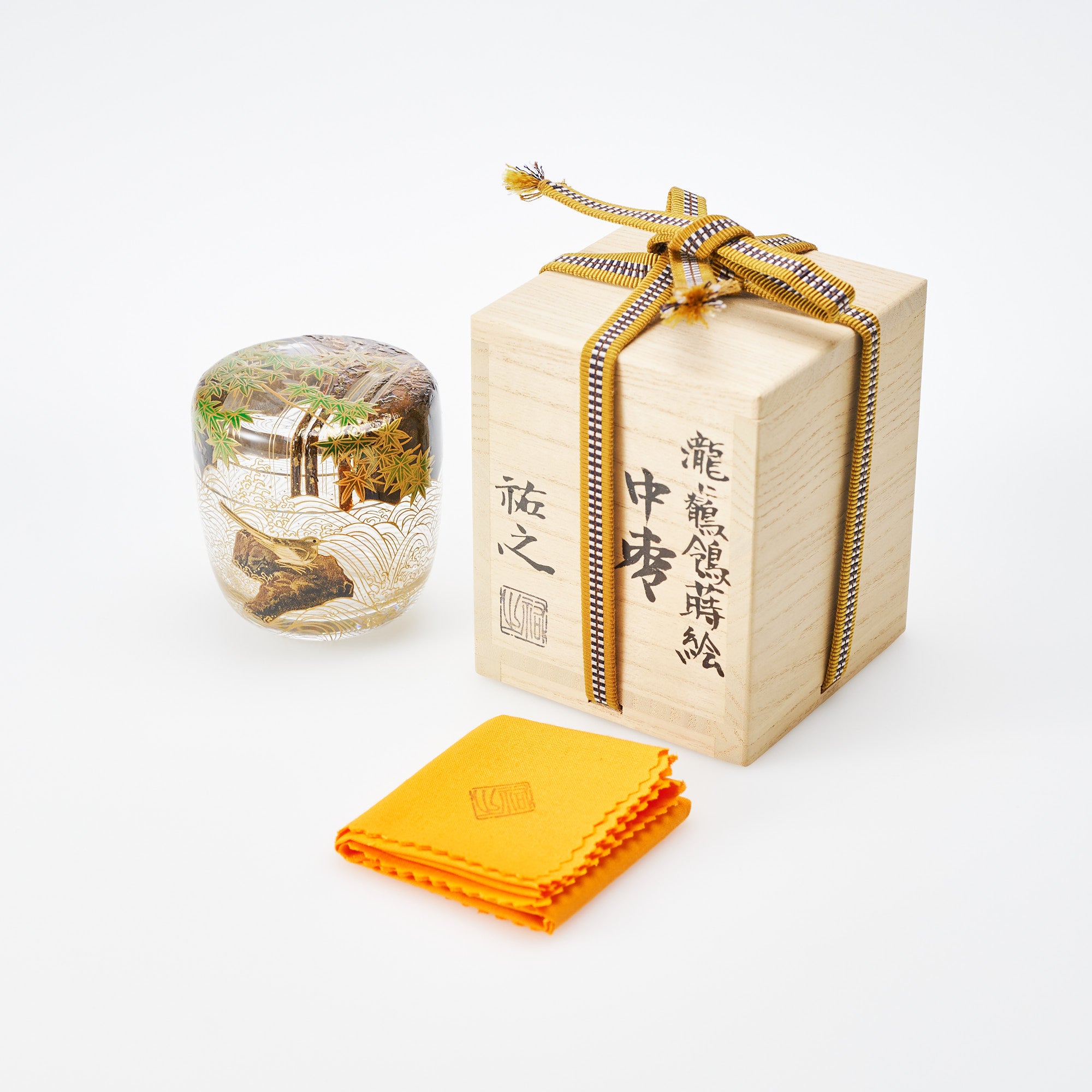 Wagtails at the Waterfall Natsume Matcha Container
