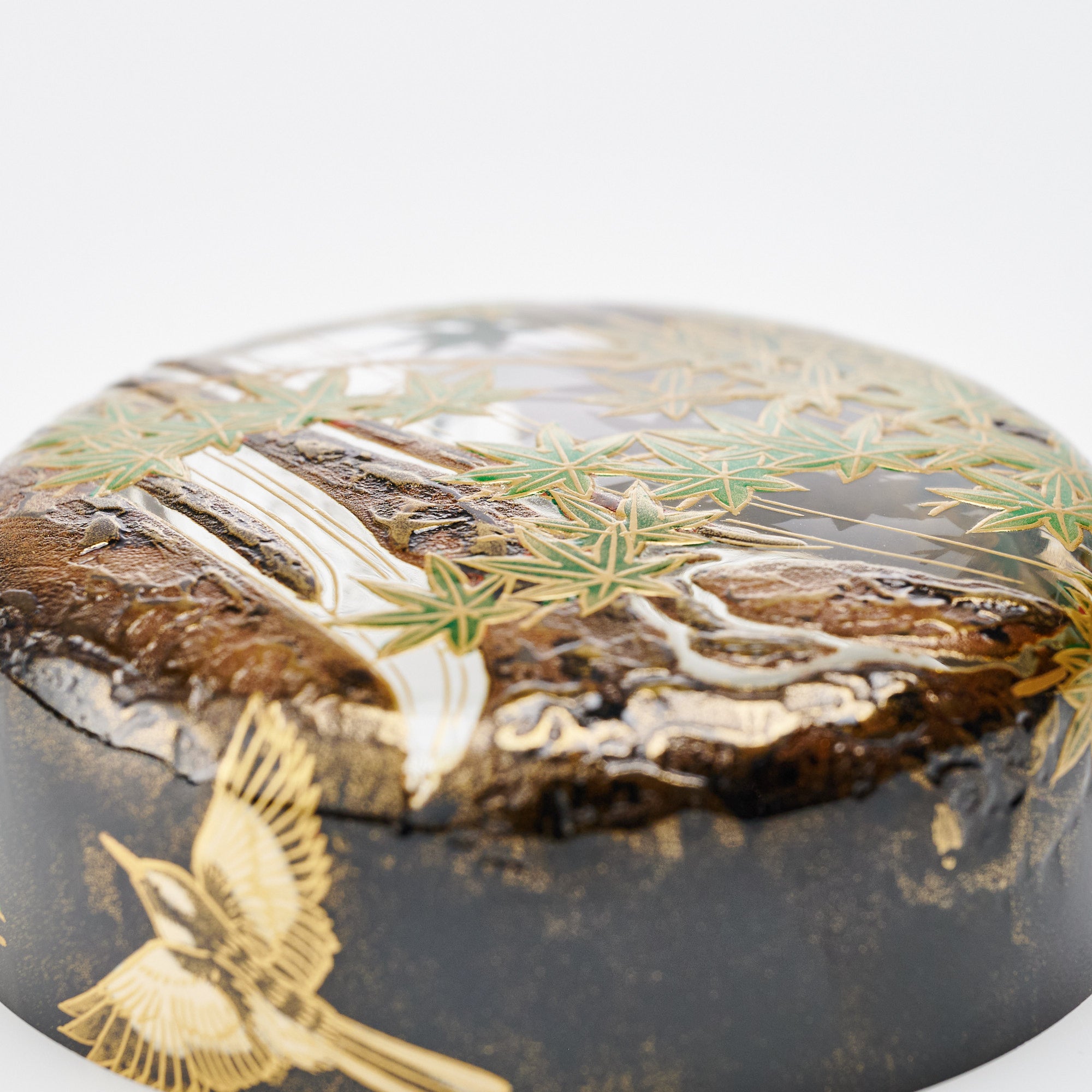 Wagtails at the Waterfall Natsume Matcha Container