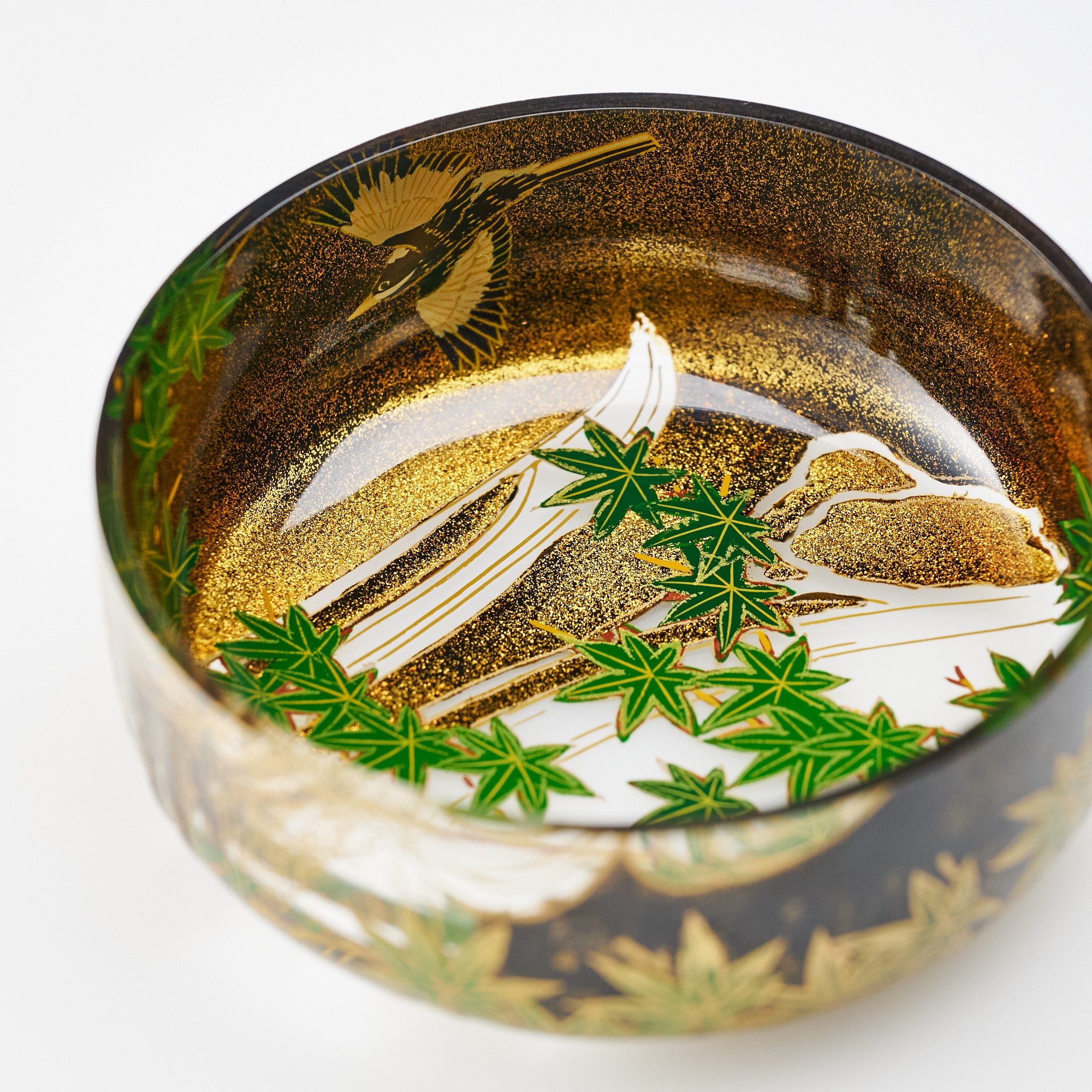 Wagtails at the Waterfall Natsume Matcha Container