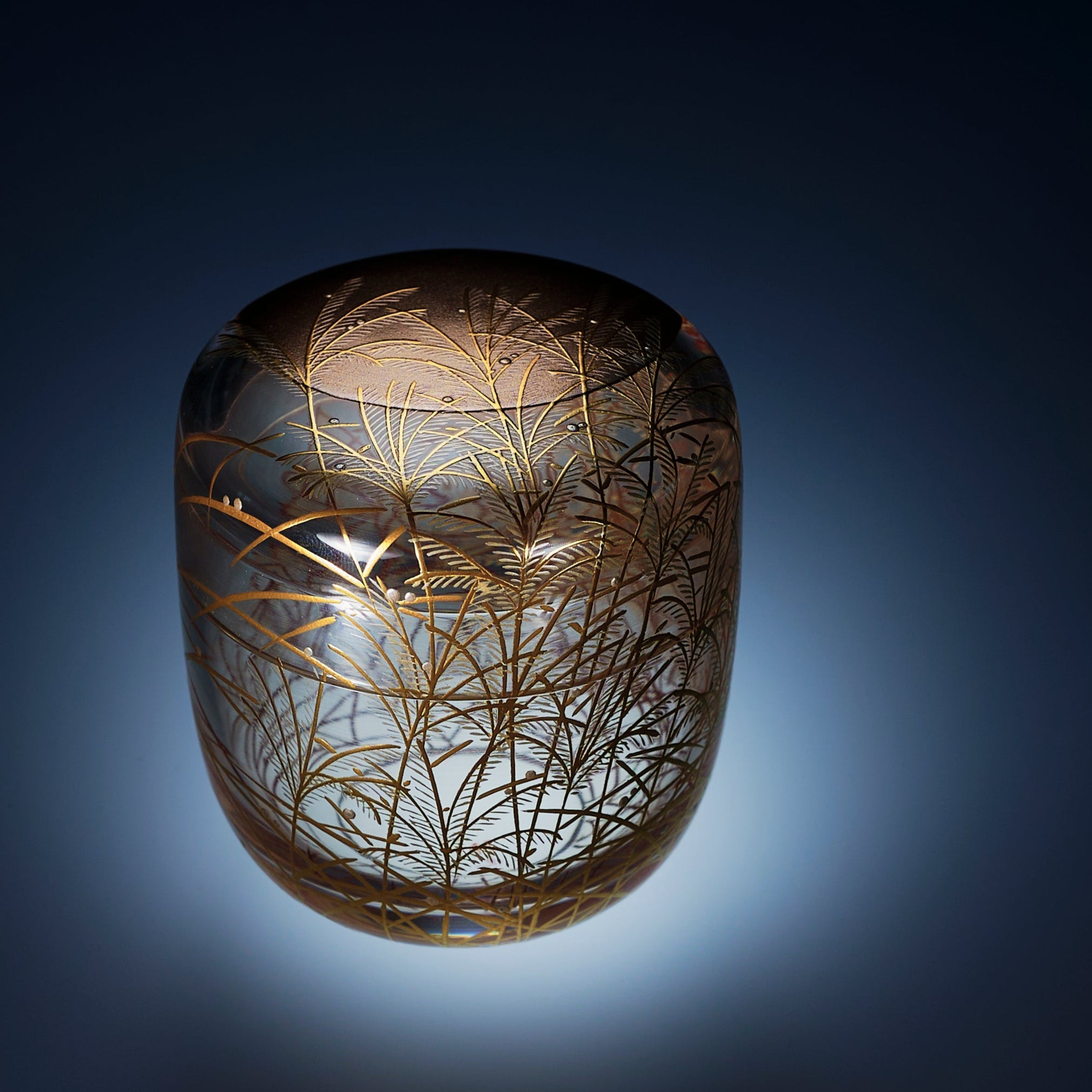 Silver Grass Under the Moon Natsume Matcha Container