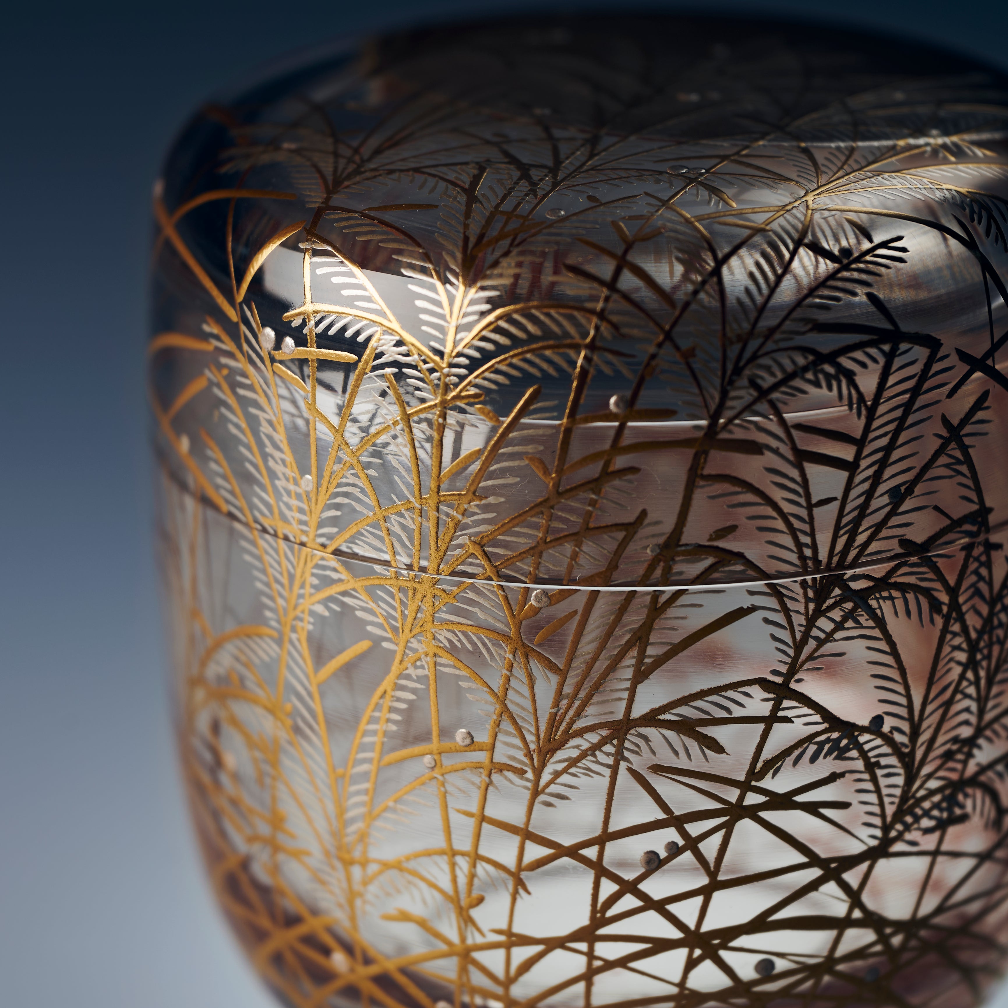 Silver Grass Under the Moon Natsume Matcha Container