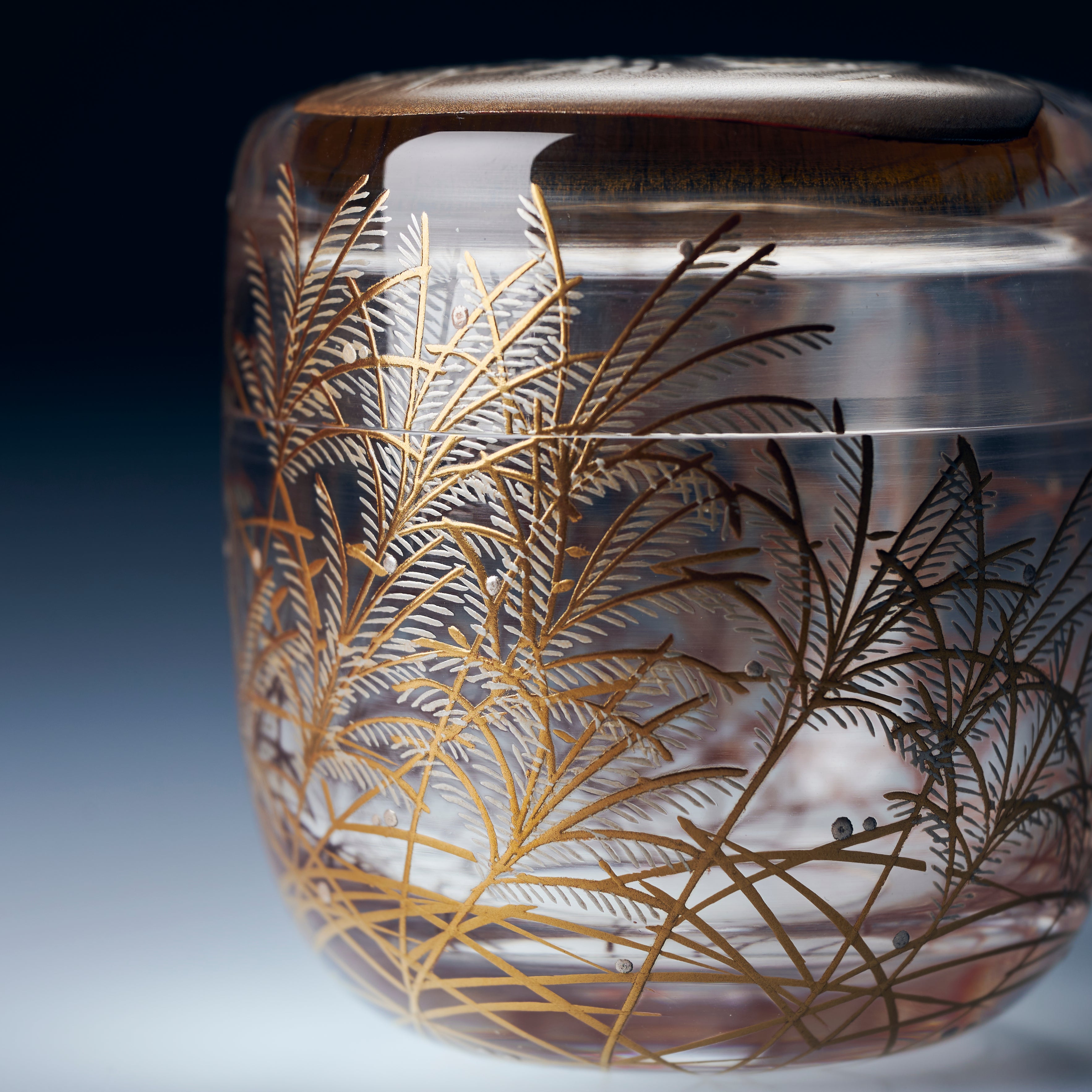 Silver Grass Under the Moon Natsume Matcha Container