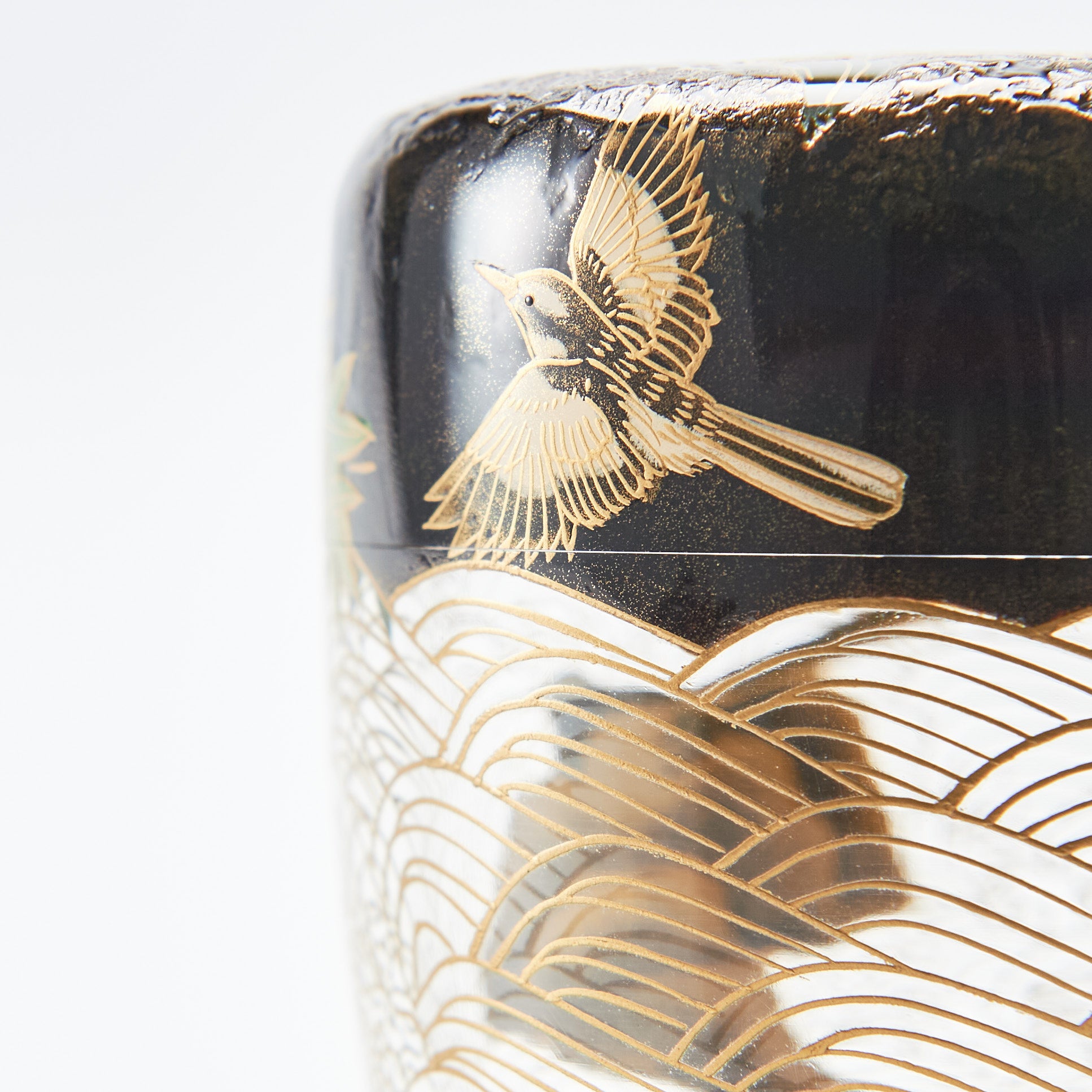 Wagtails at the Waterfall Natsume Matcha Container