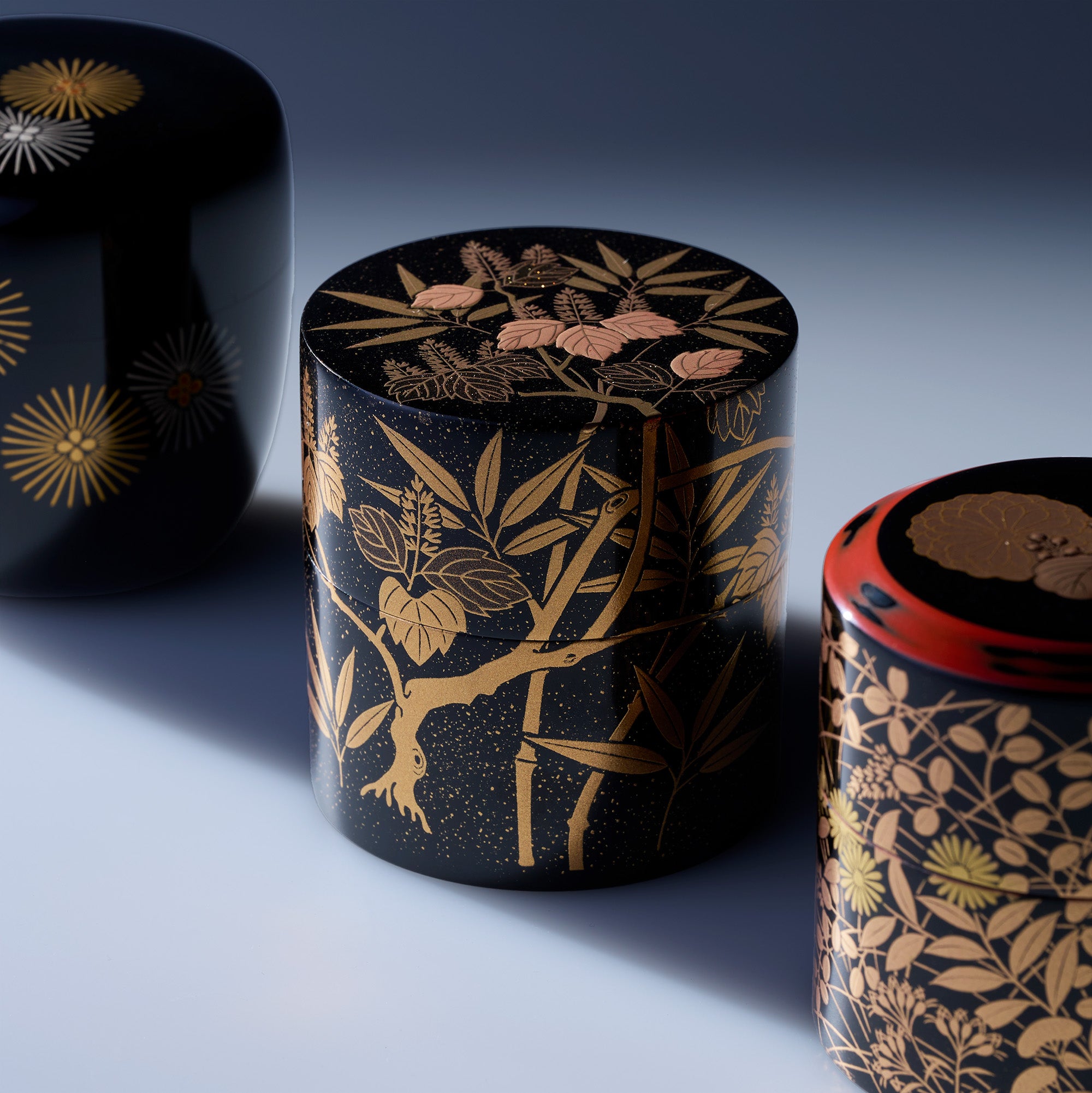 Golden Sasagiri Nakatsugi Matcha Container