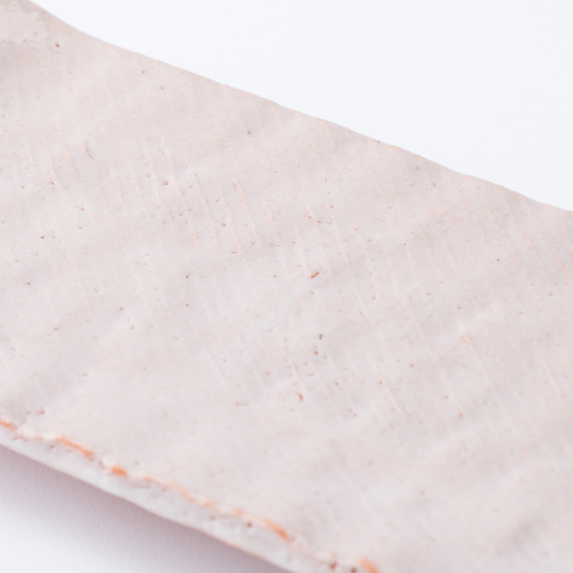 Shino Blush Footed Rectangle Dinner Plate