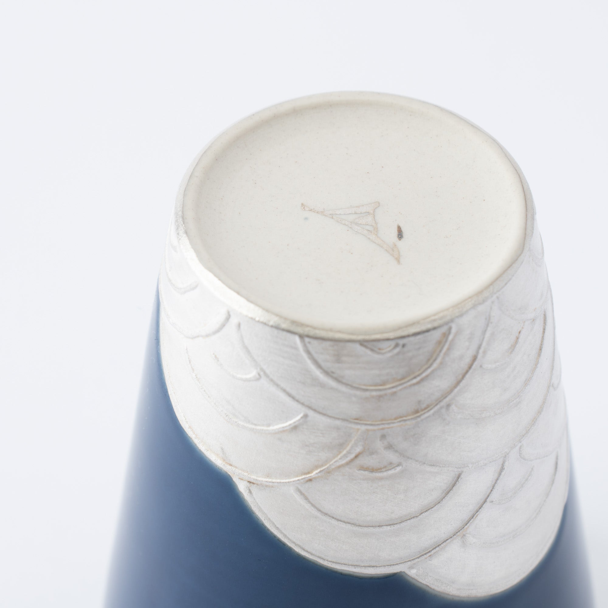 Ginsai Lapis Blue Seigaiha Wave Sake Set