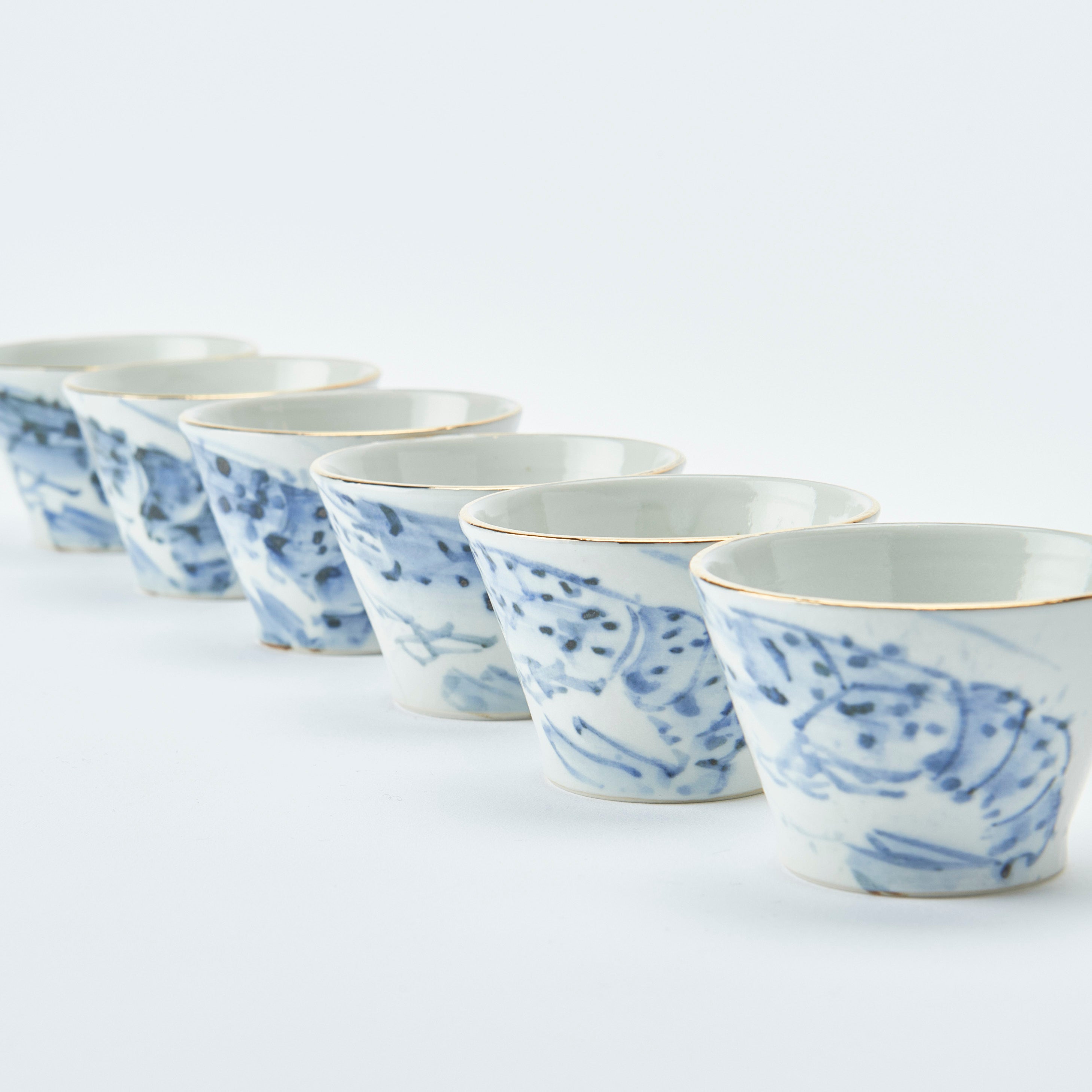 Sea Creatures in Blue Sake Set