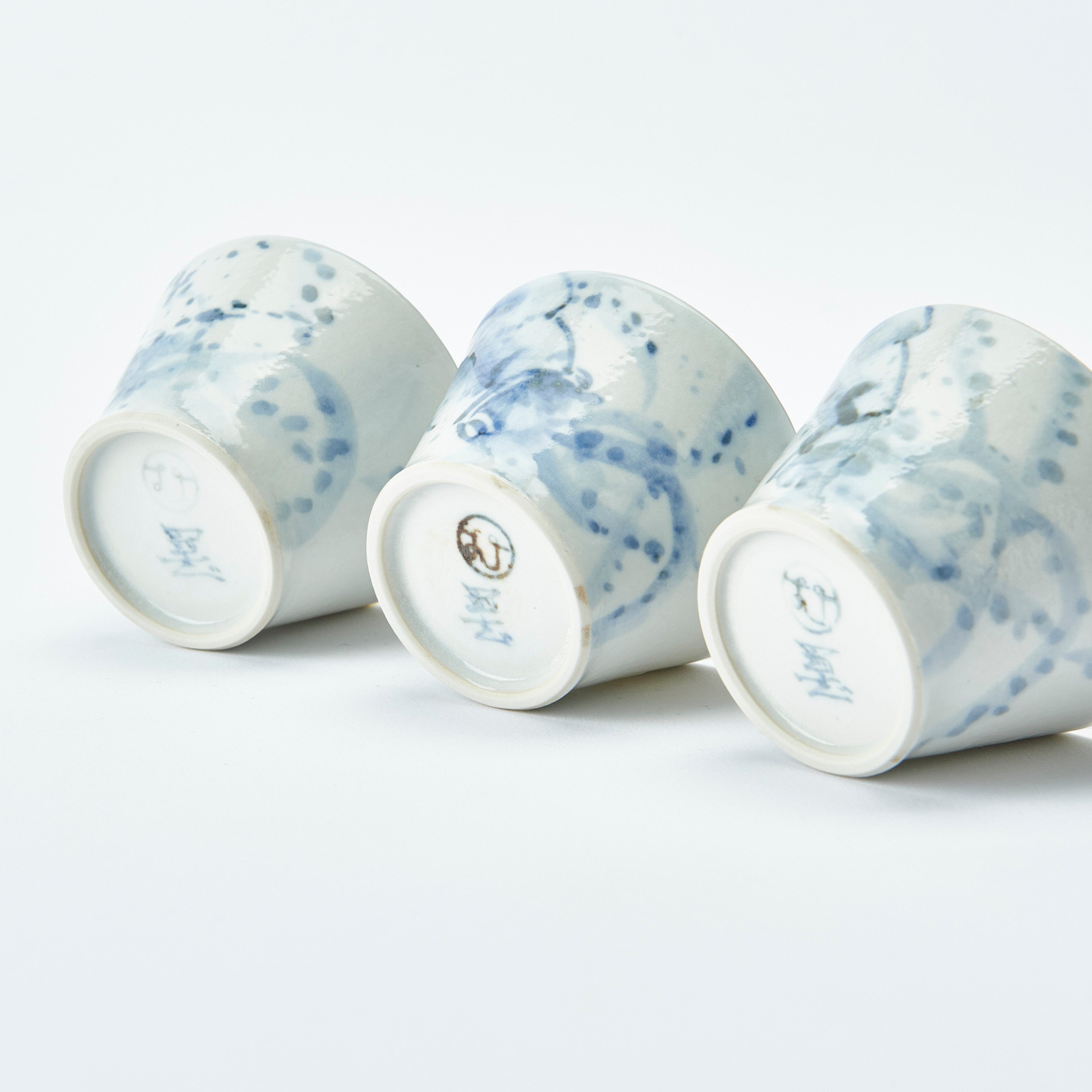 Sea Creatures in Blue Sake Set
