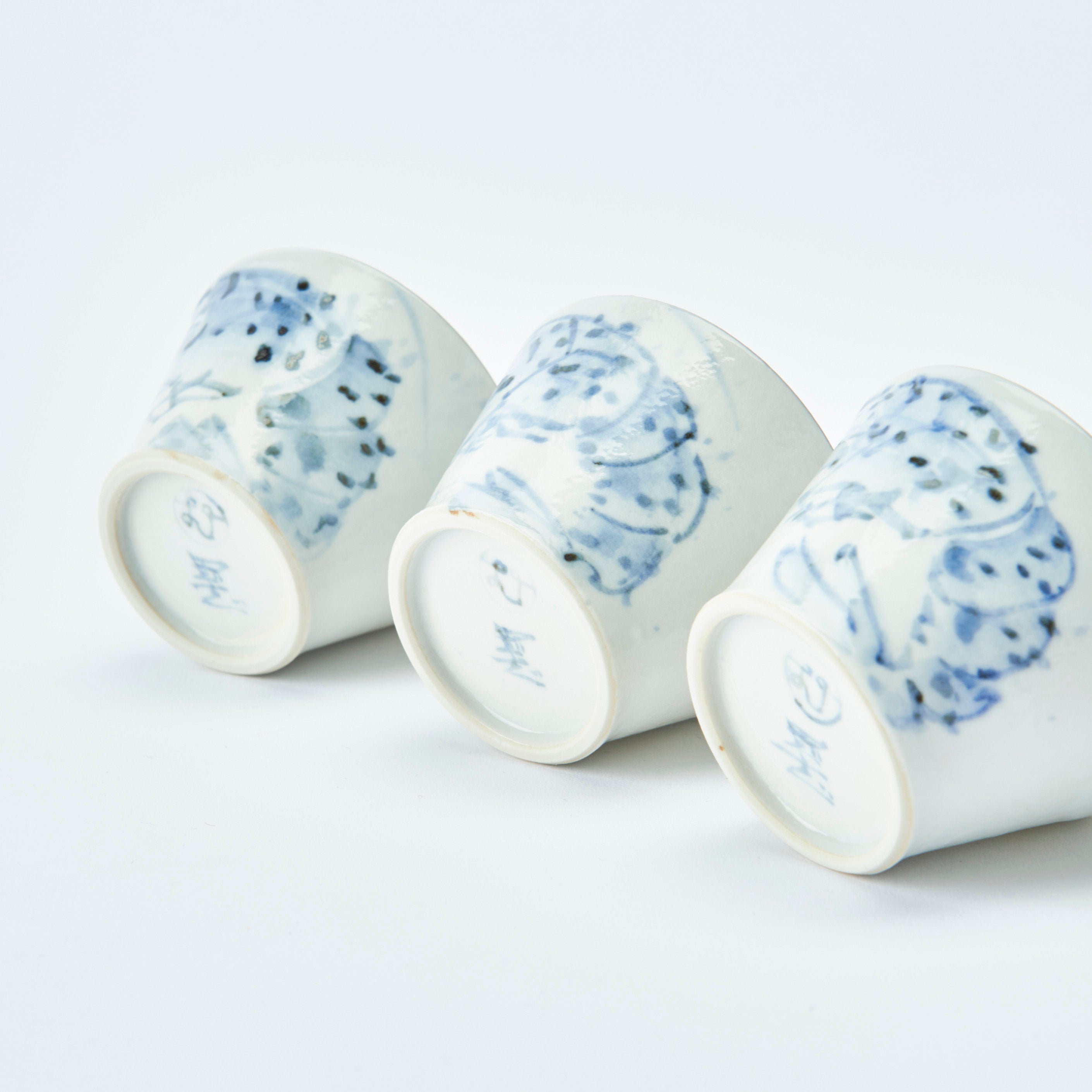 Sea Creatures in Blue Sake Set