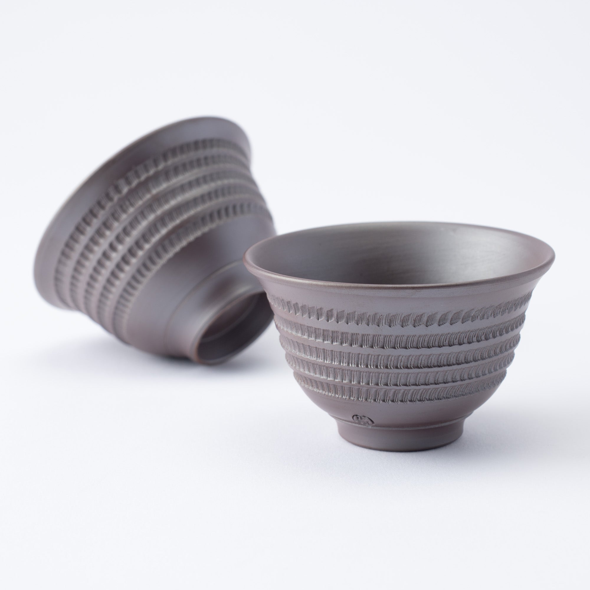Linear Carving Japanese Tea Set
