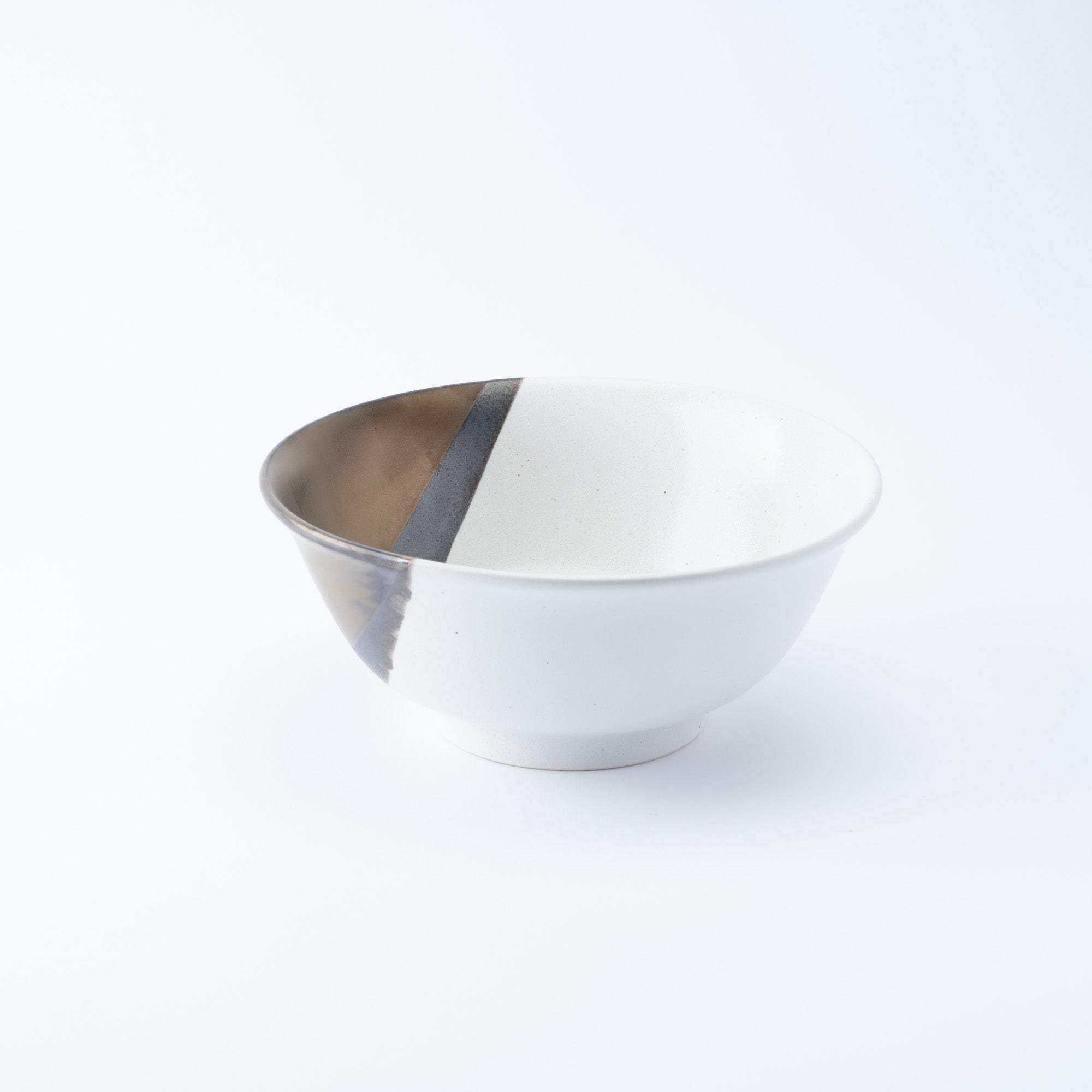 Bronze Luster with Matte Cream Ramen Bowl 8.9 IN