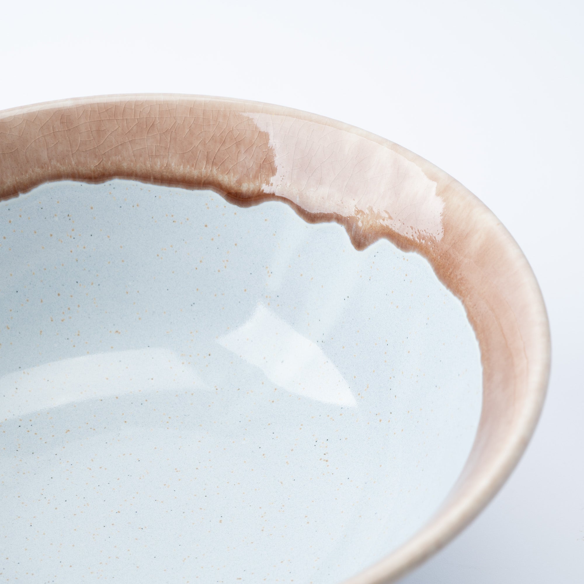Earth-Rim Speckled Gray Ramen Bowl 8.9 IN