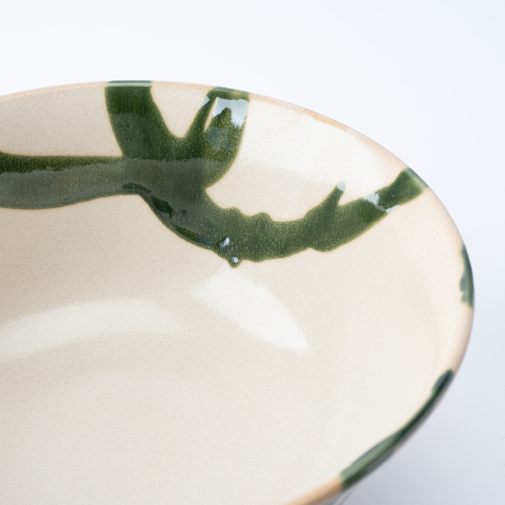 Olive Stroke Beige Ramen Bowl 8.9 IN