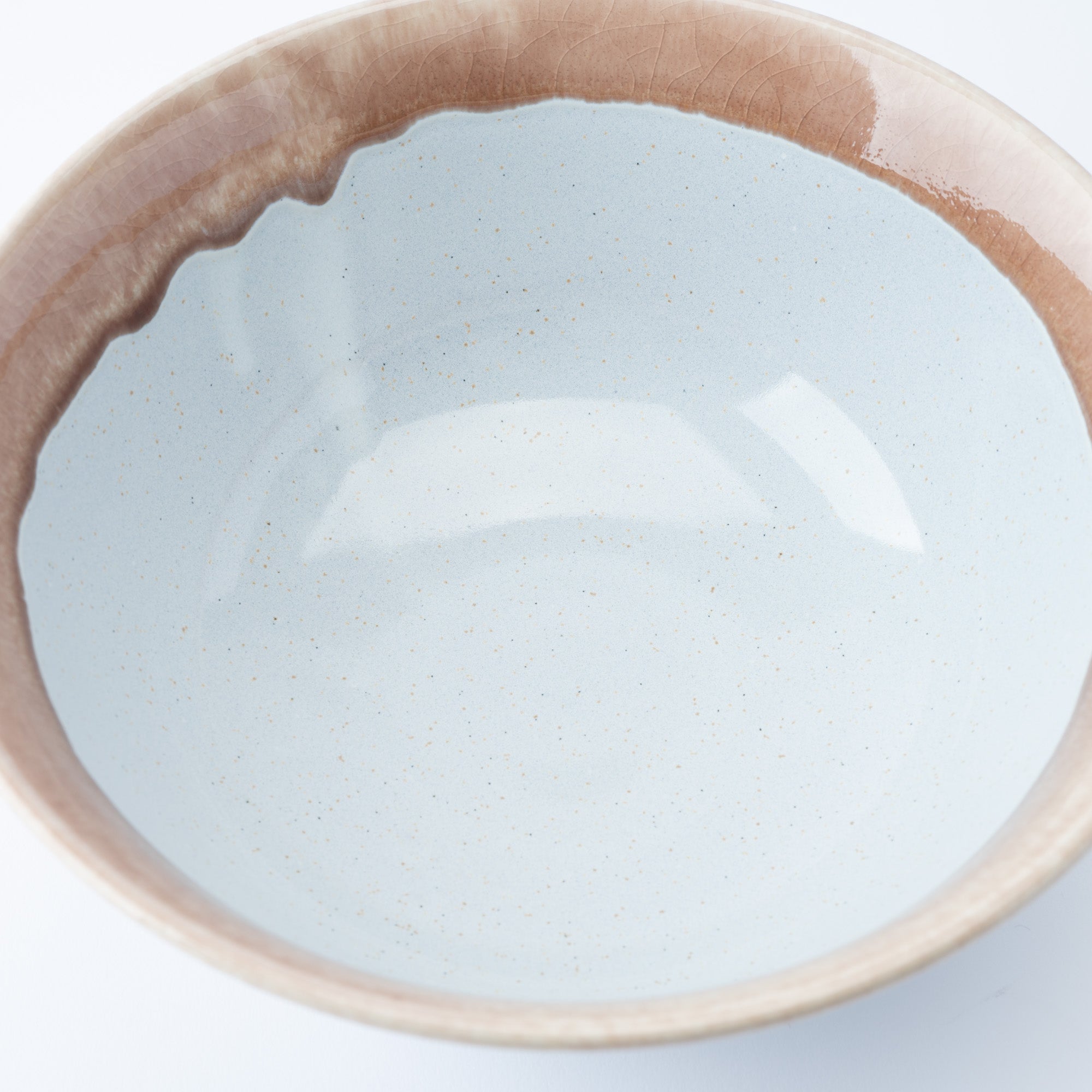 Earth-Rim Speckled Gray Ramen Bowl 8.9 IN