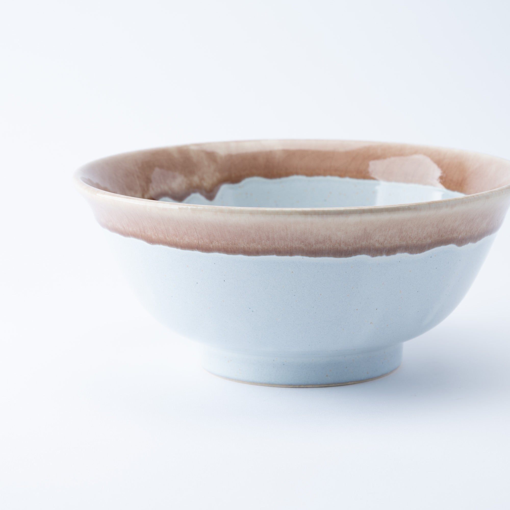 Earth-Rim Speckled Gray Ramen Bowl 8.9 IN