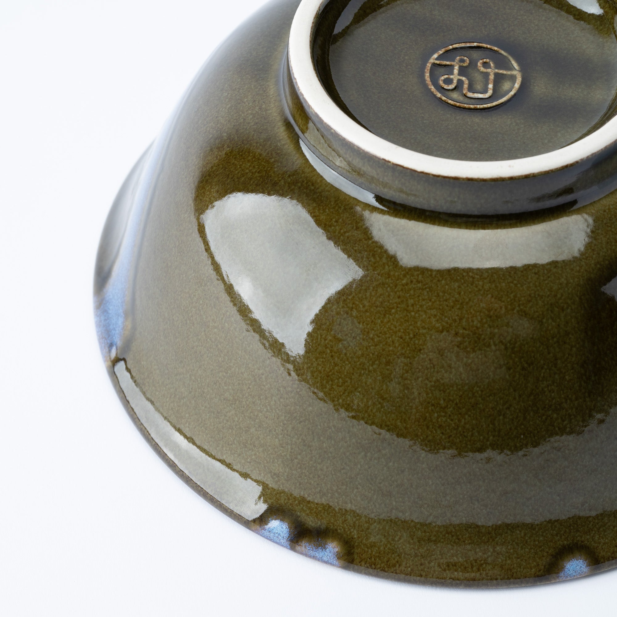 Blue Stroke Green Ramen Bowl 8.9 IN