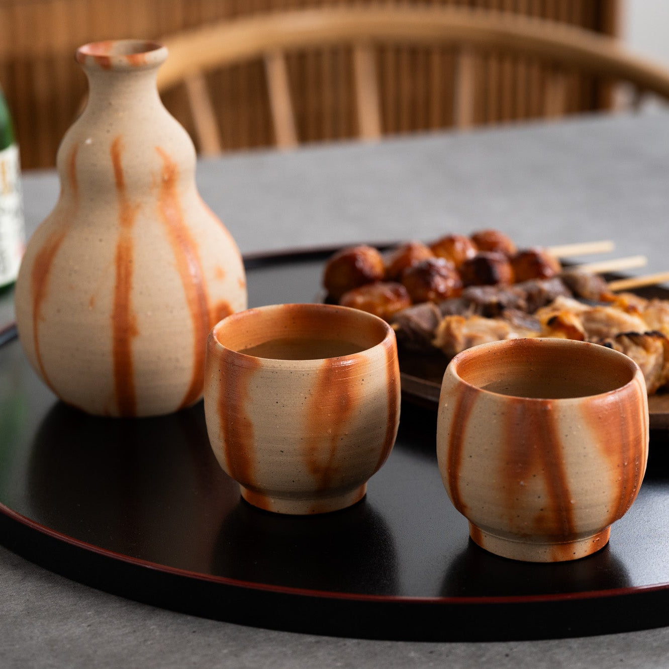 Hidasuki Gourd‐shaped Sake Set