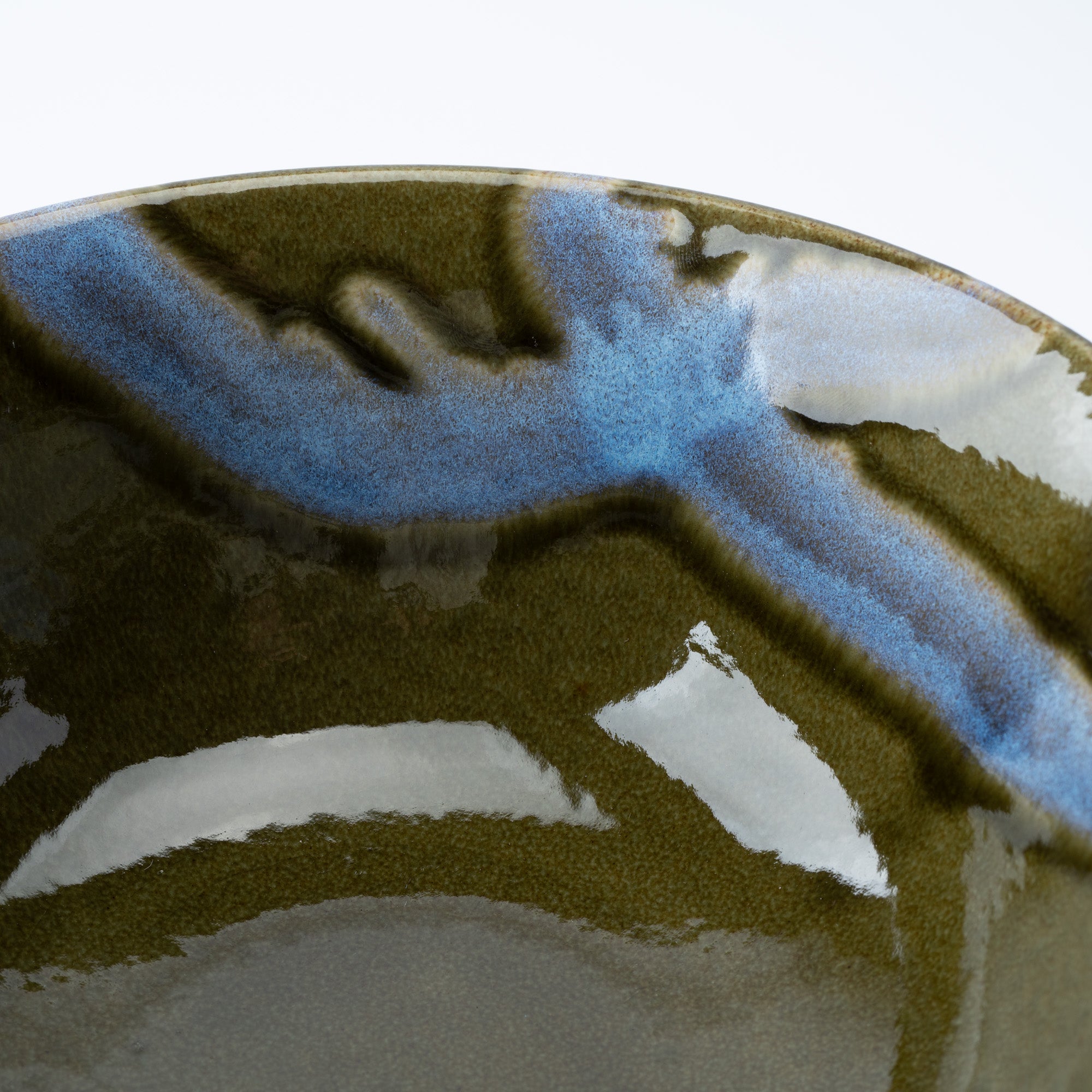 Blue Stroke Green Ramen Bowl 8.9 IN