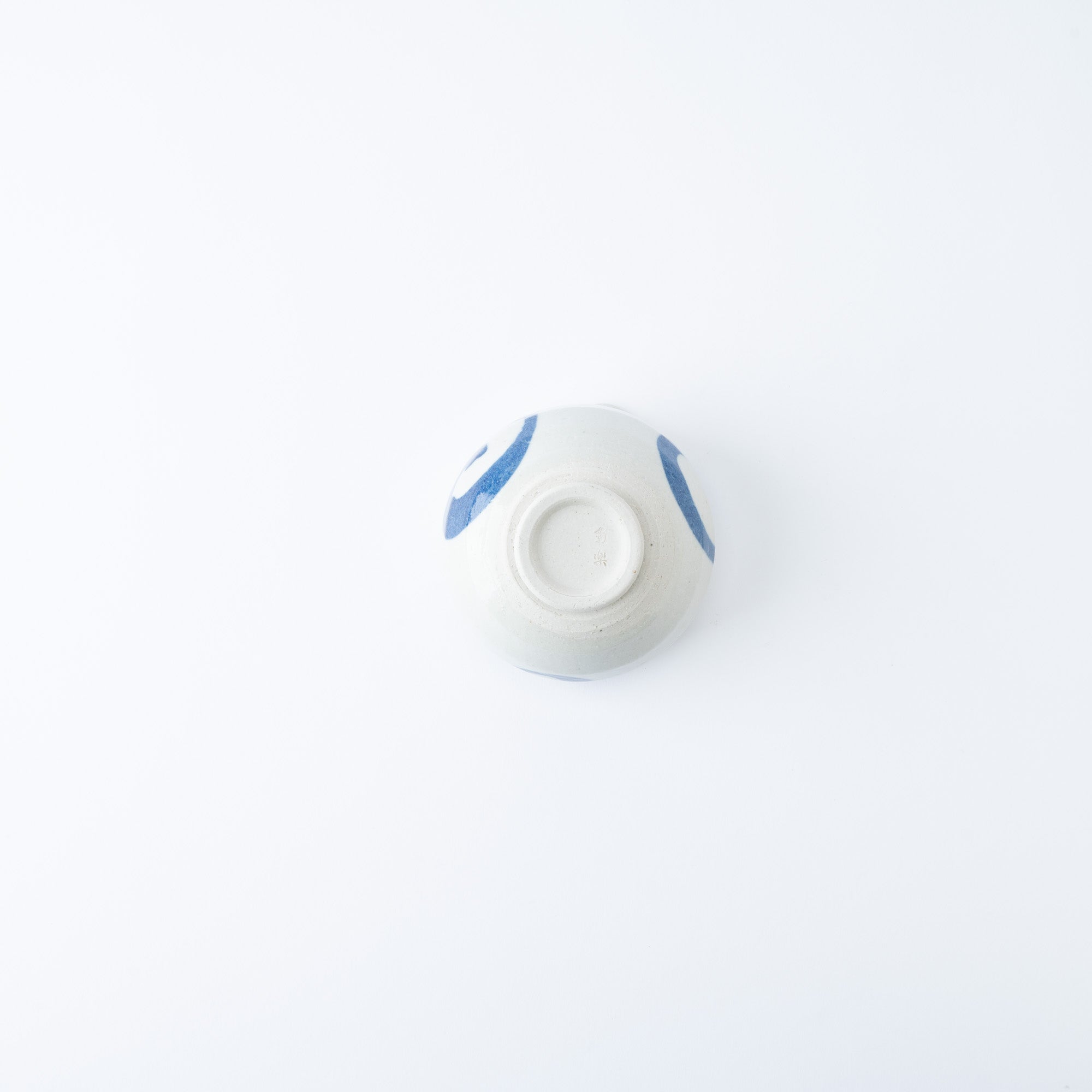 Blue Circle Round Mortar with Spout 4.2 In