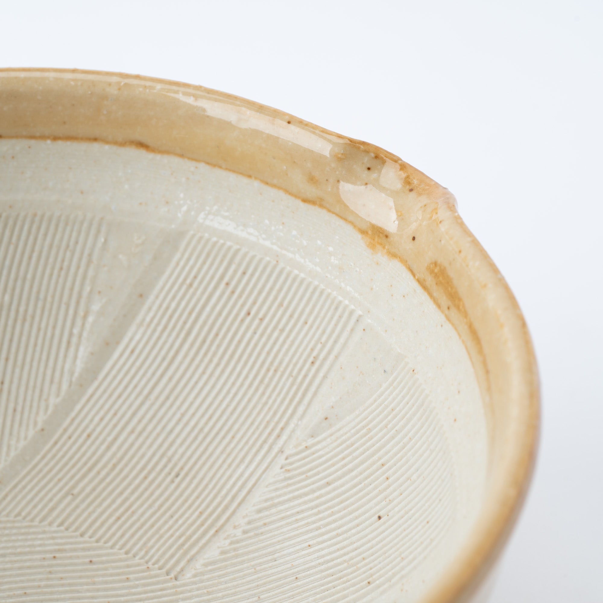 Light Brown Deep Mortar with Spout 7.1 In