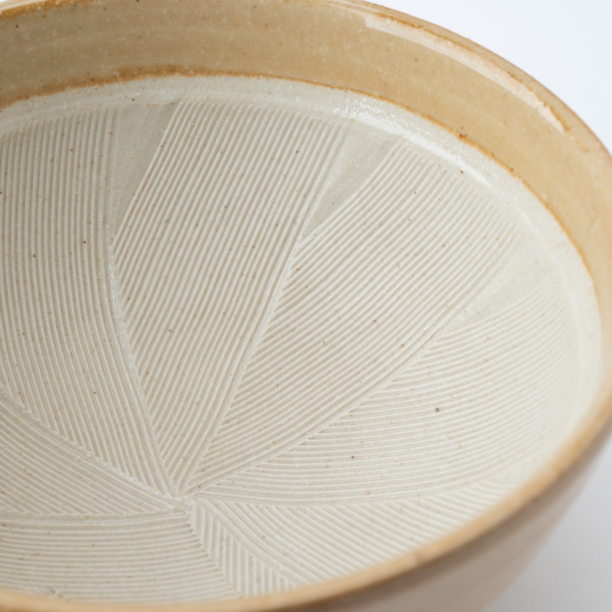 Light Brown Deep Mortar with Spout 7.1 In