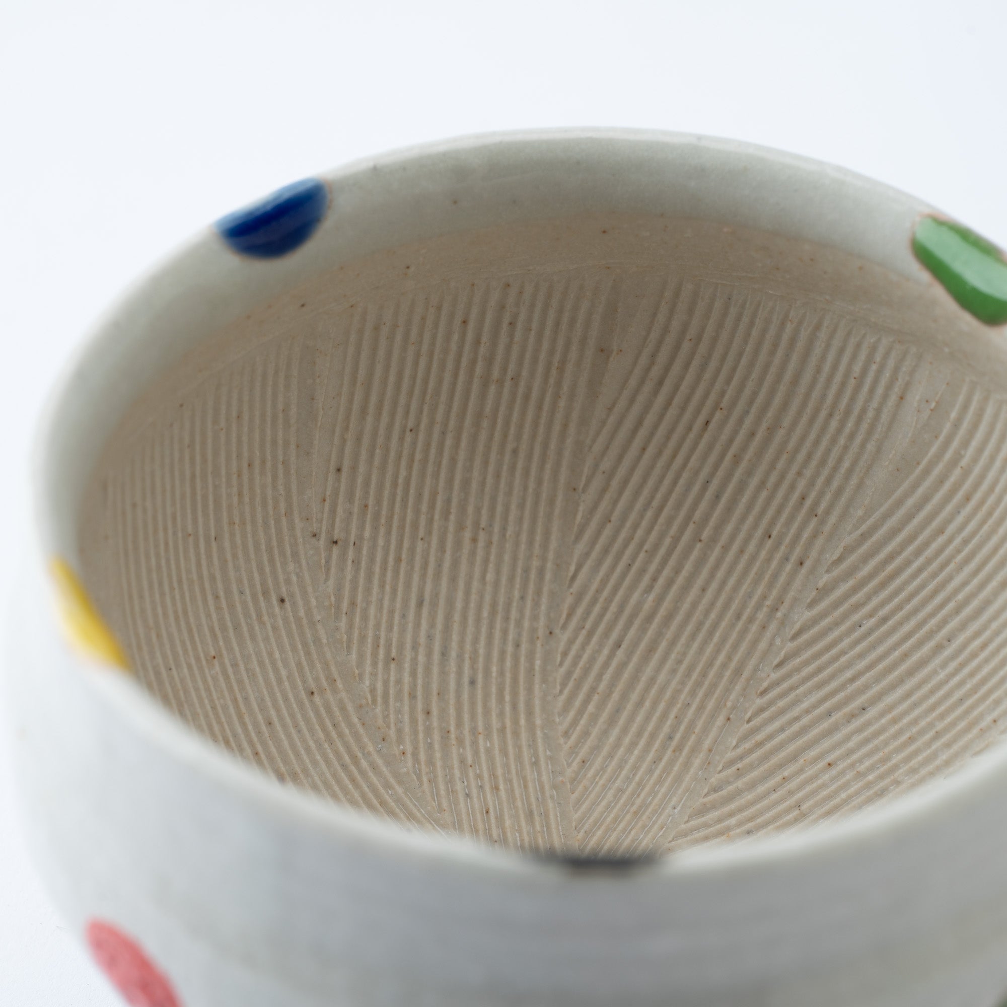 Polka Dot Round Mortar with Spout 3.9 In