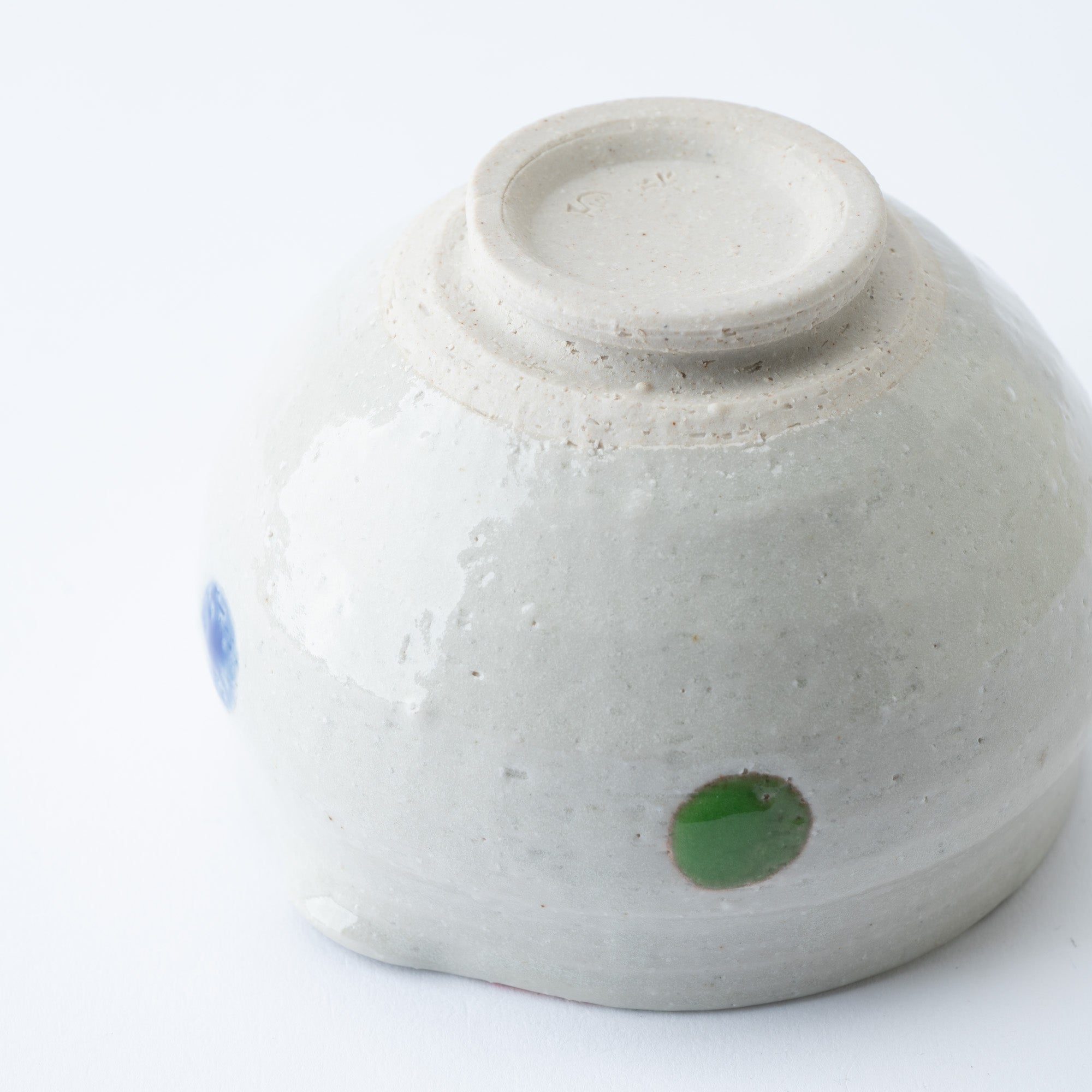 Polka Dot Round Mortar with Spout 3.9 In