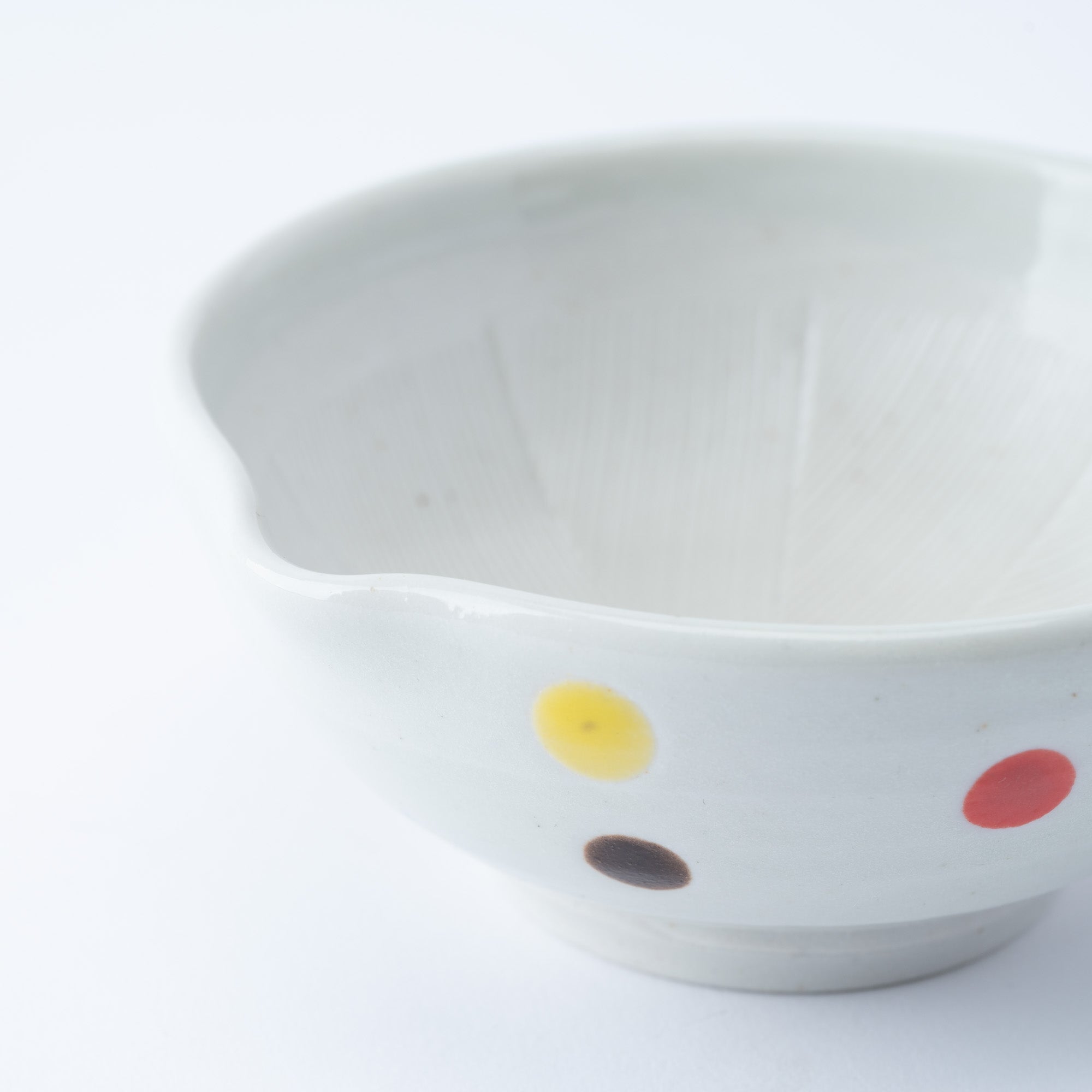 Polka Dot Shallow Mortar with Spout 4.5 In