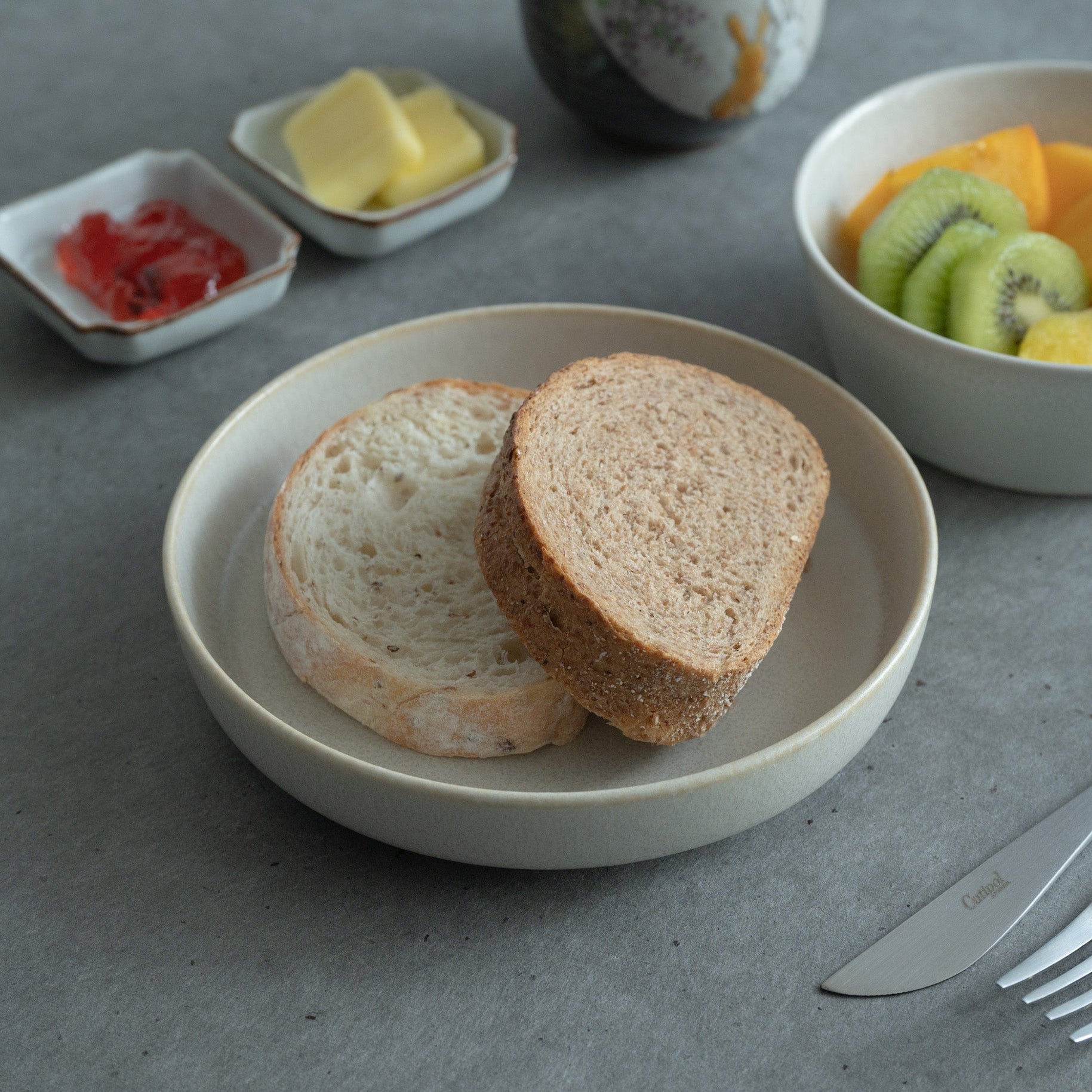 Gustav Elfenbeinweißer Beilagenteller