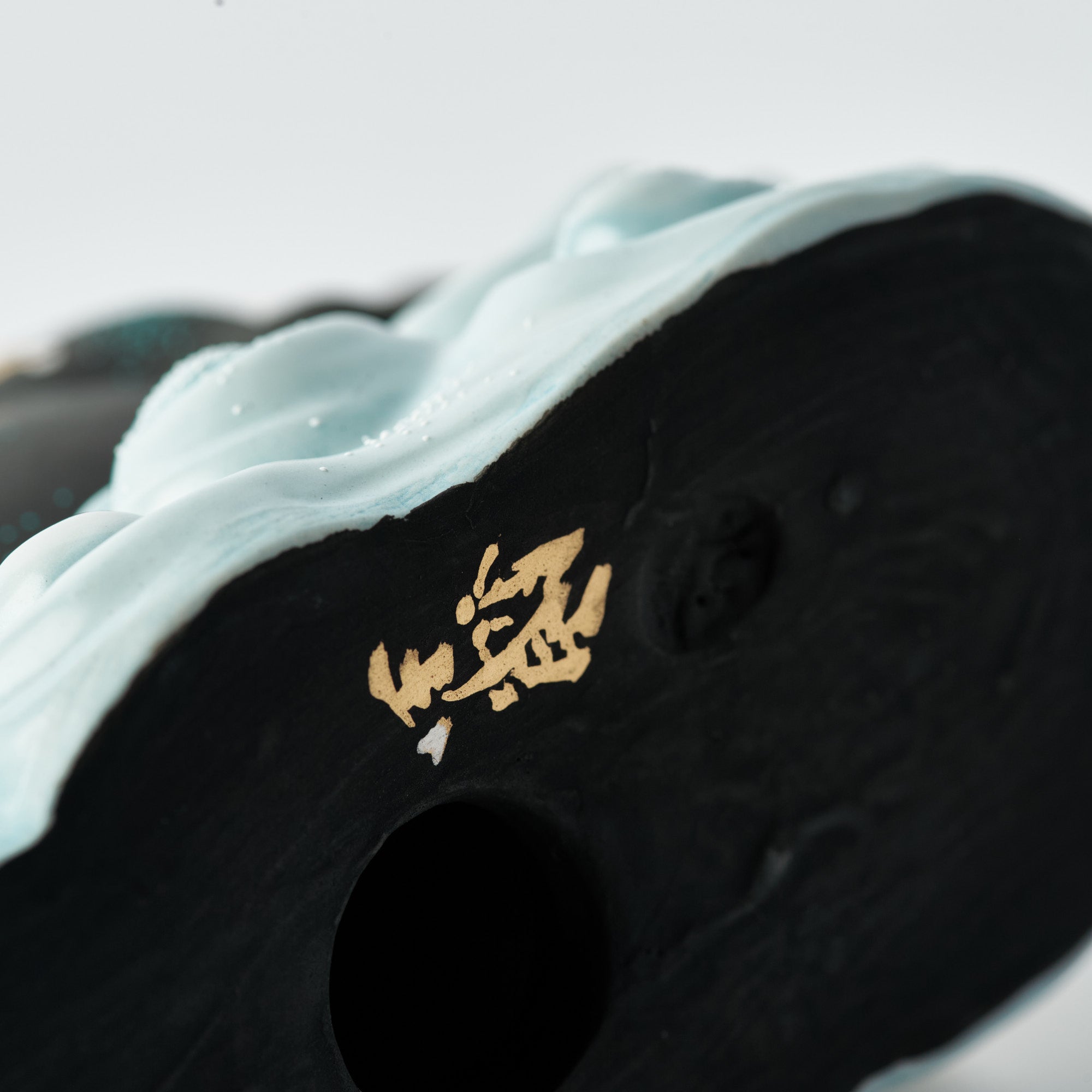 Morikin Grape Pattern Aochibu and Shirochibu Horse Figurine