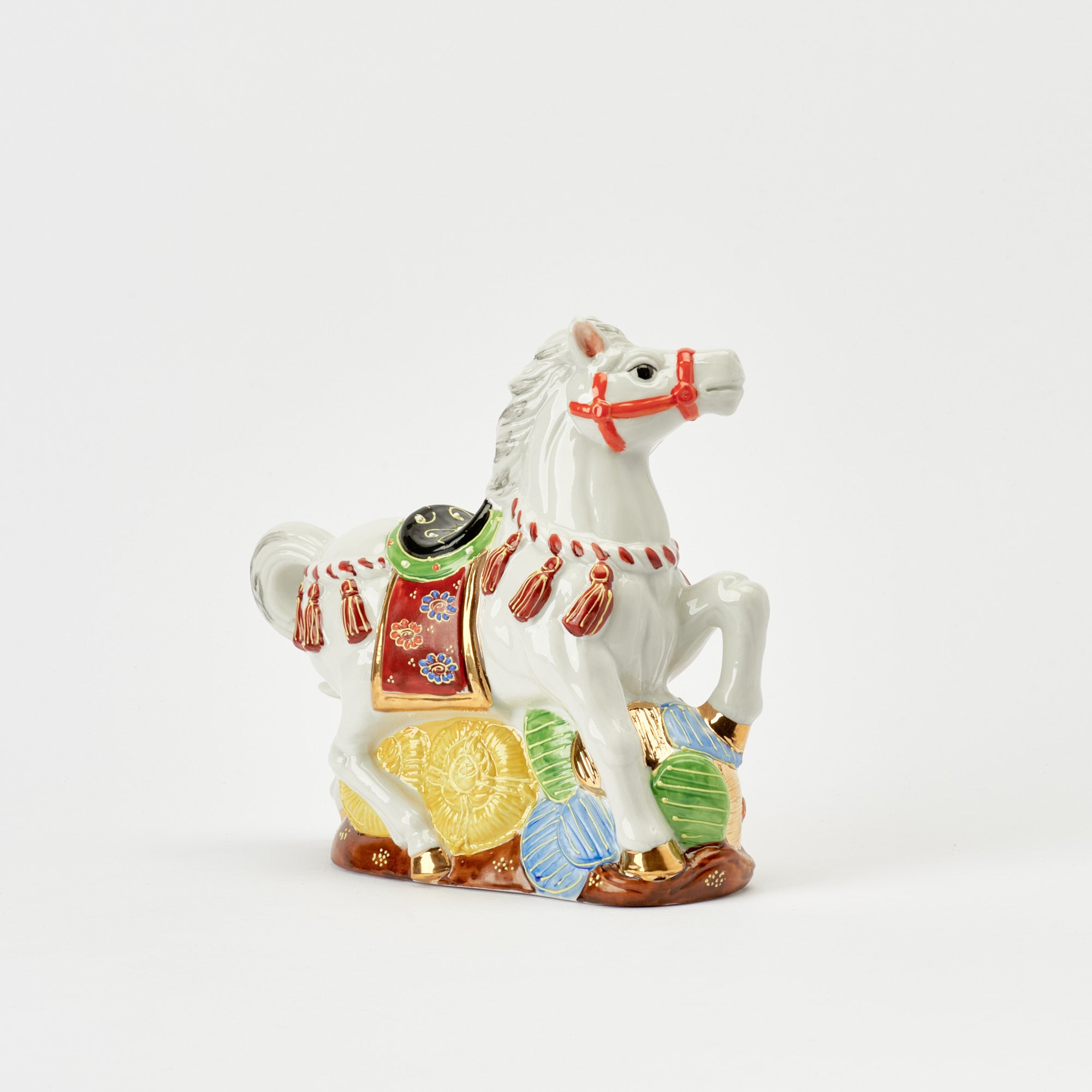 Horse with Pine, Bamboo and Plum Figurine