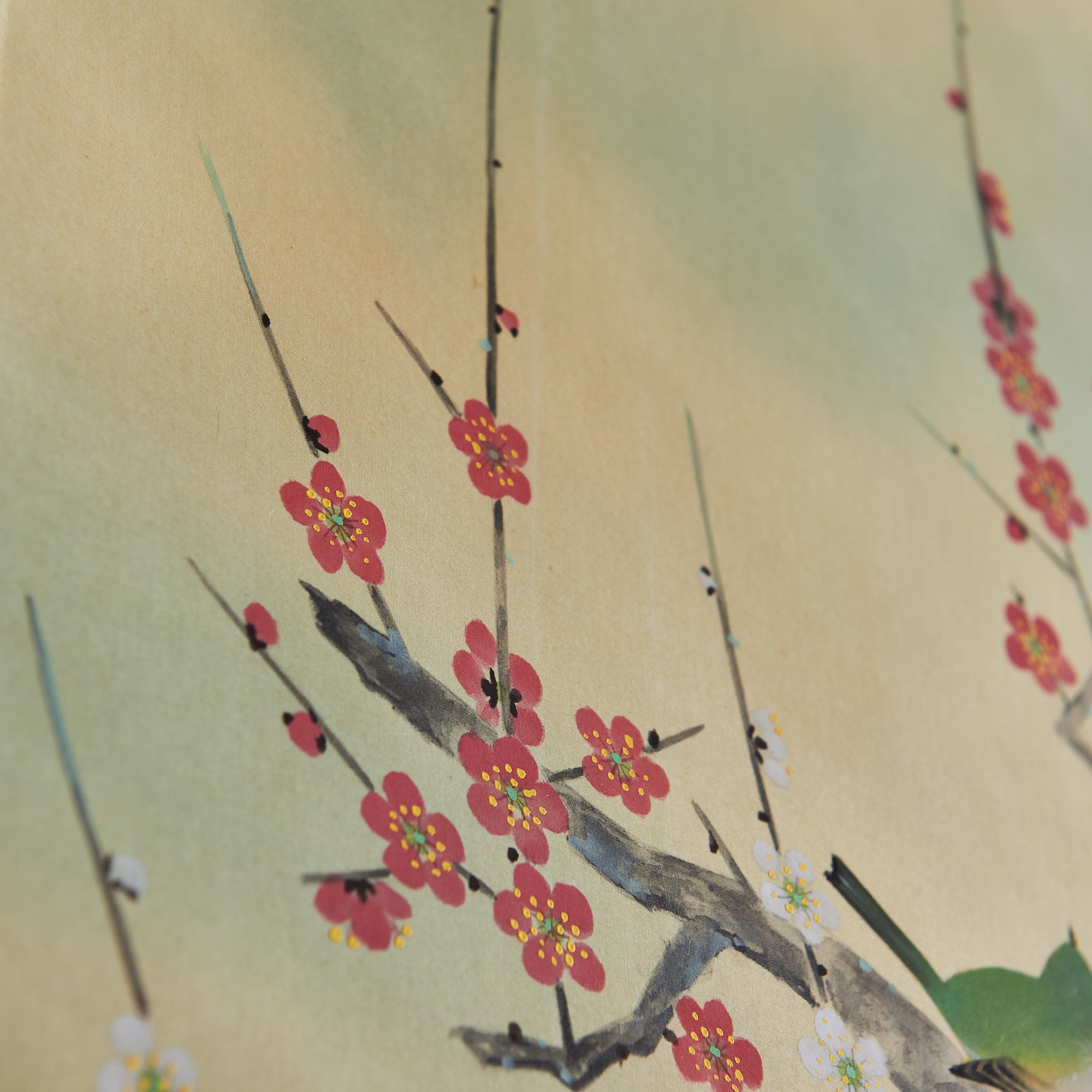Warbler Among Plum Blossoms Kakejiku Hanging Scroll