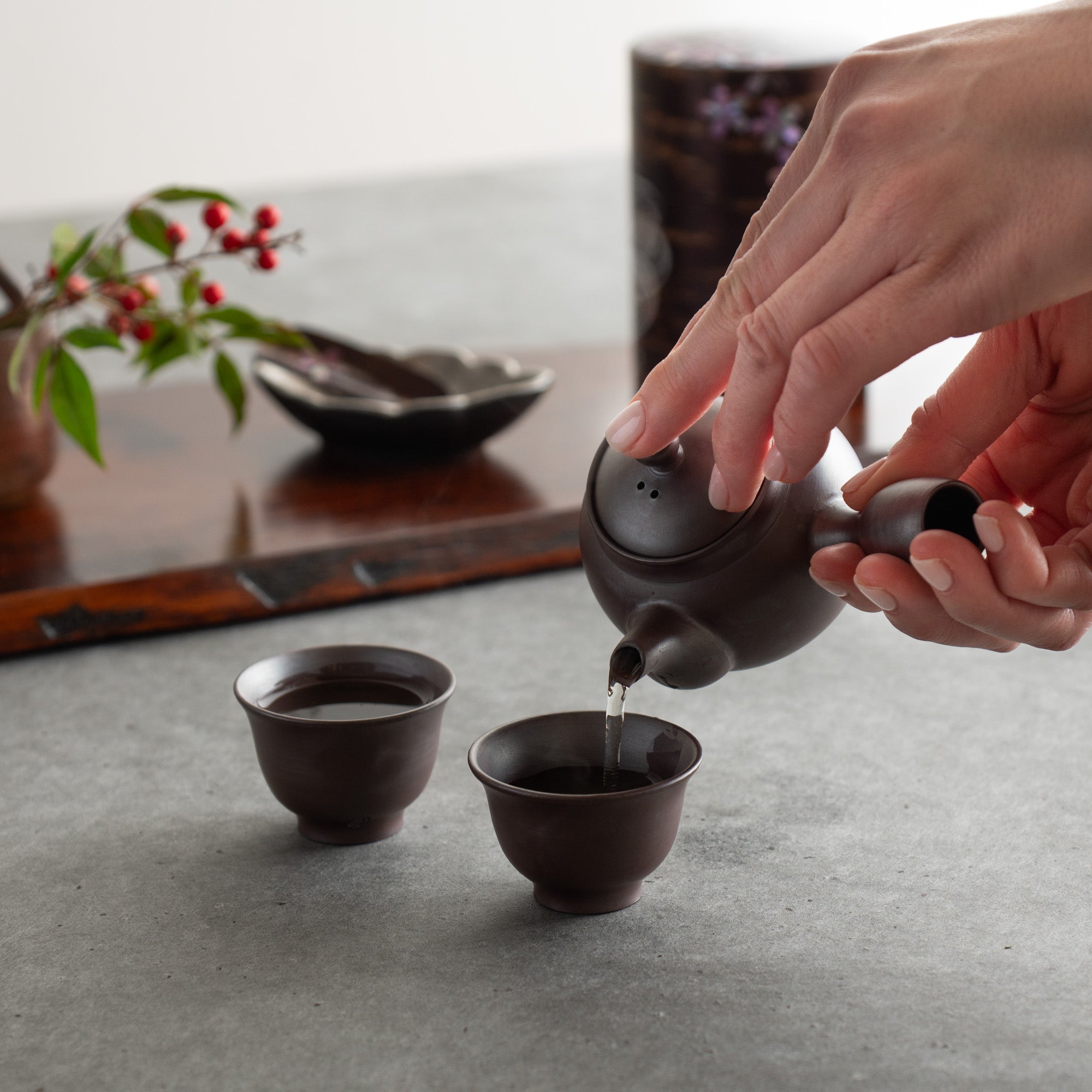 Soft-Sheen Japanese Tea Set