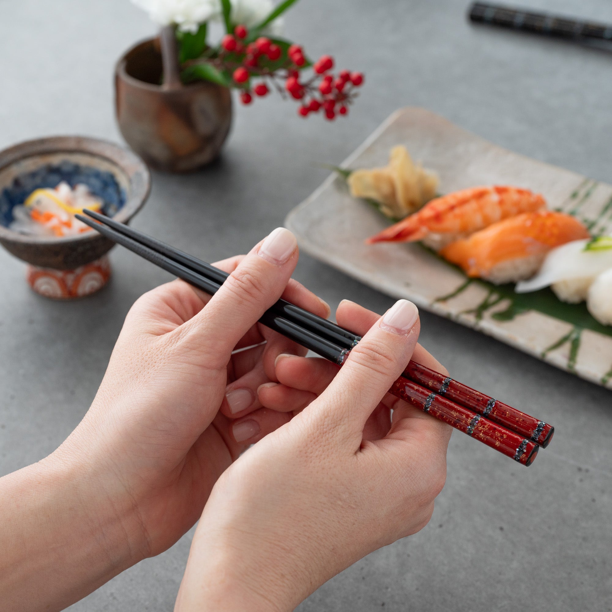 Starlit Shell Inlay Chopsticks Pair Set