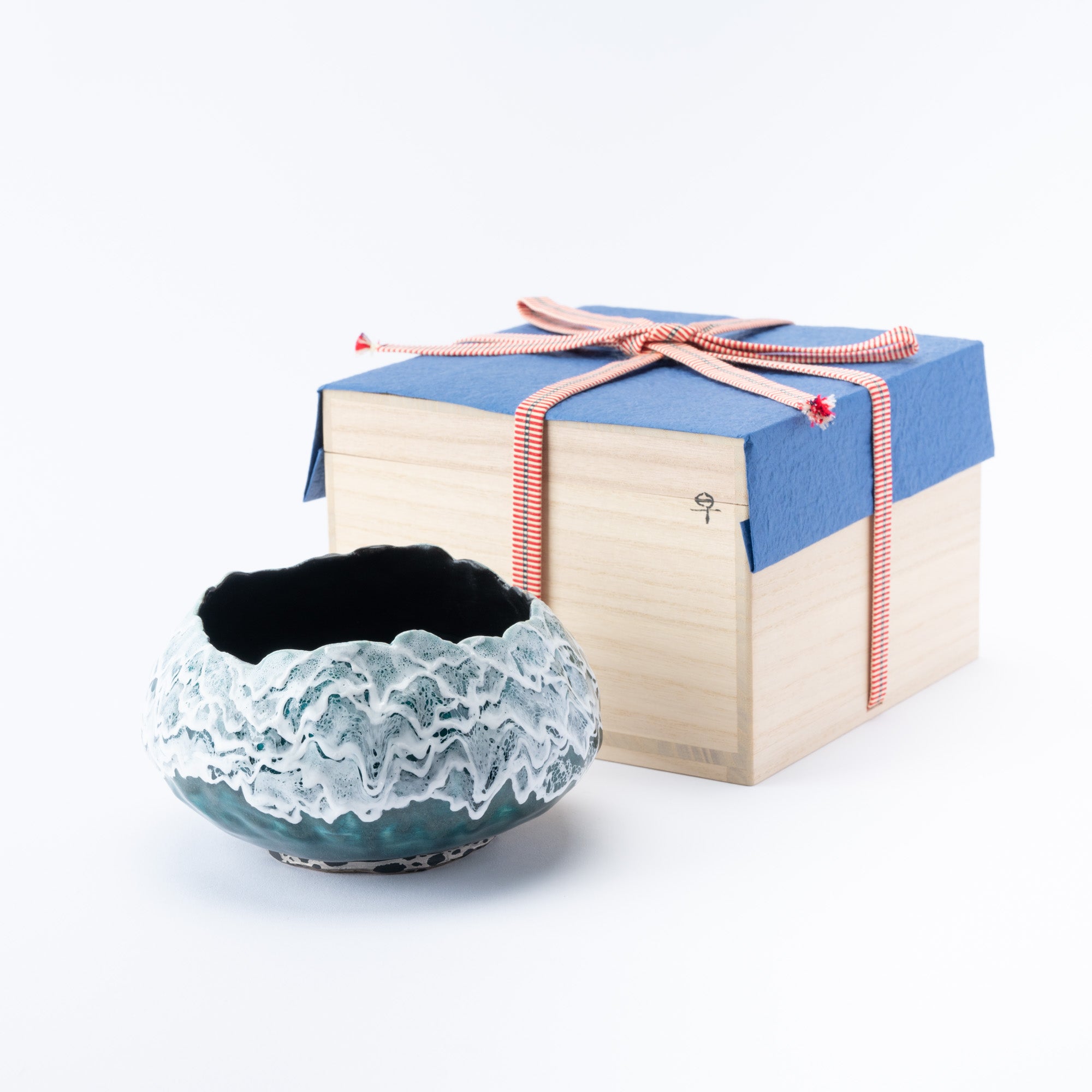 Sazameku Cascade Round Japanese Flower Vase　