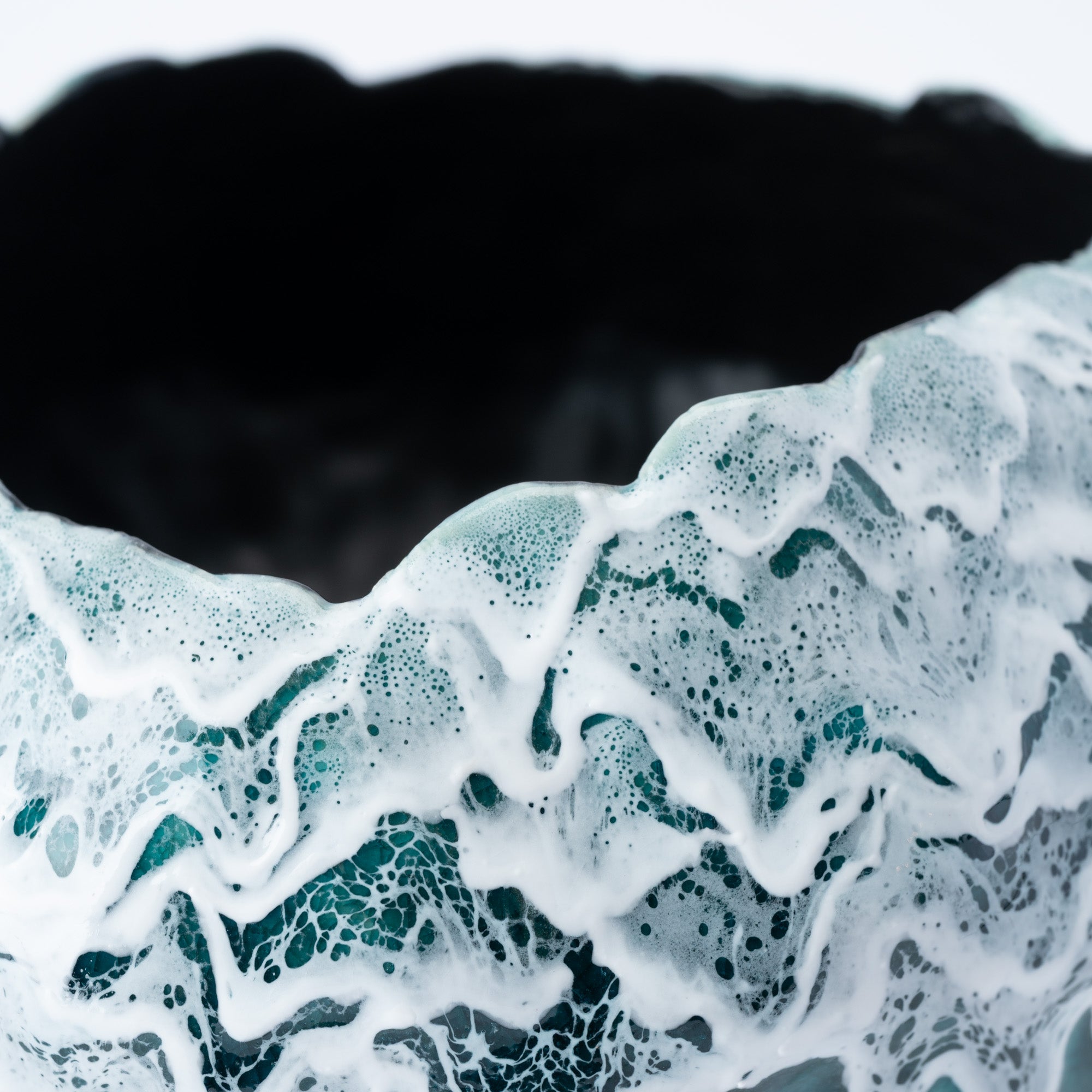 Sazameku Cascade Round Japanese Flower Vase　