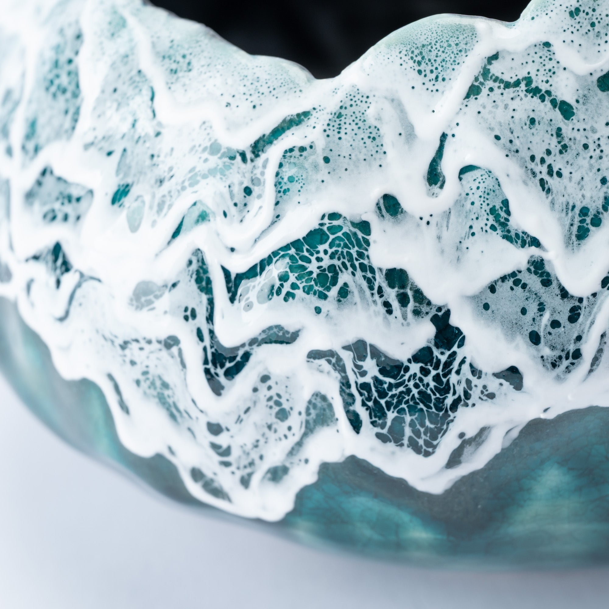 Sazameku Cascade Round Japanese Flower Vase　