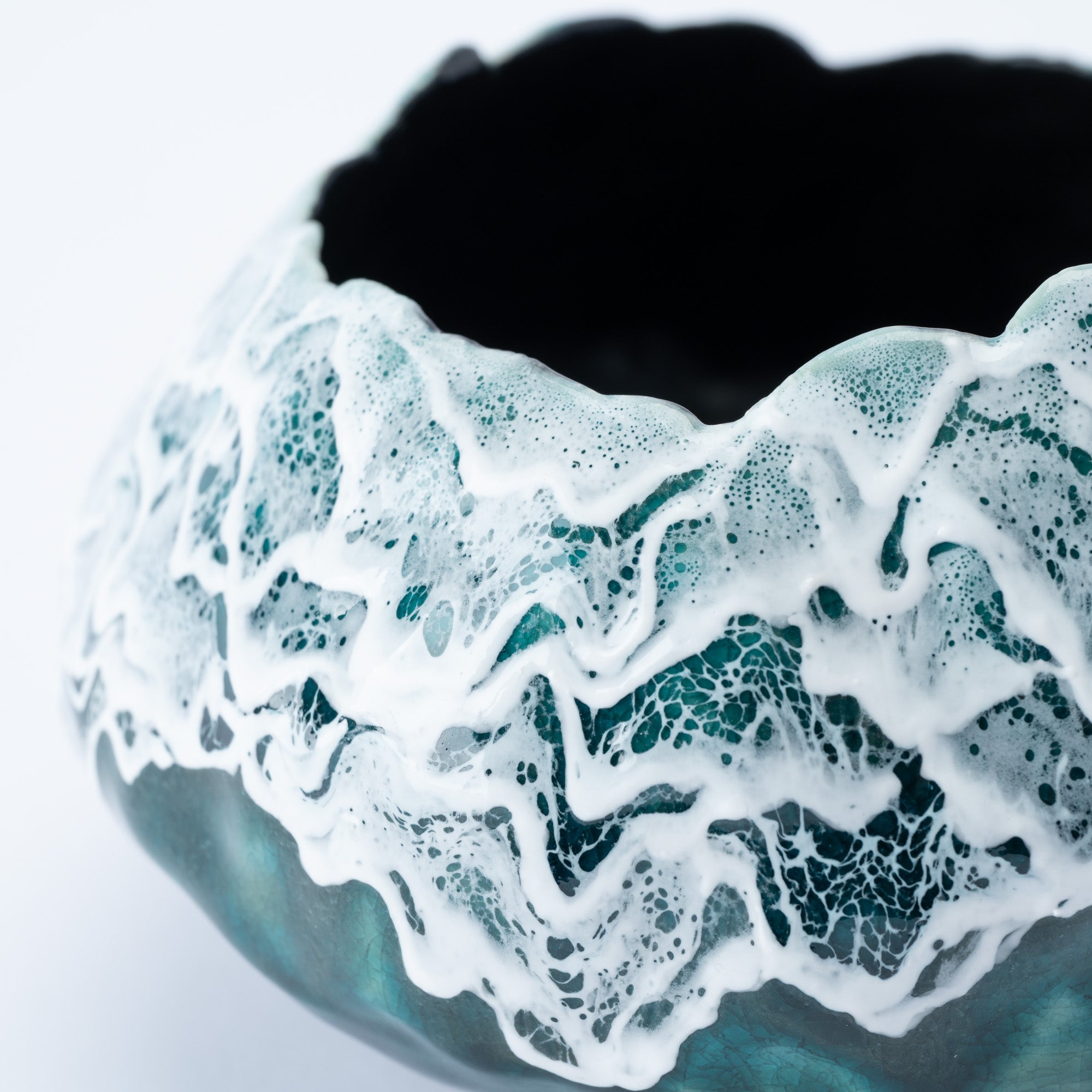 Sazameku Cascade Round Japanese Flower Vase　