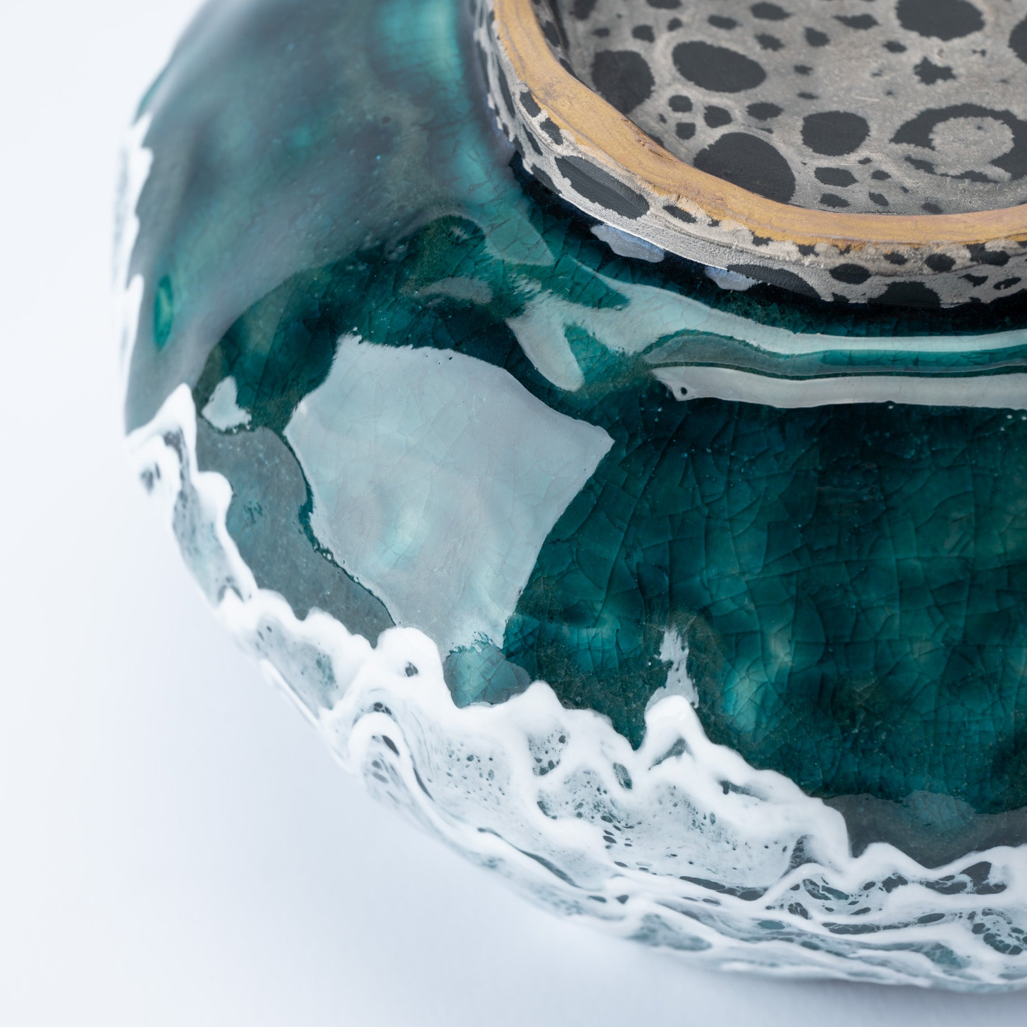 Sazameku Cascade Round Japanese Flower Vase　