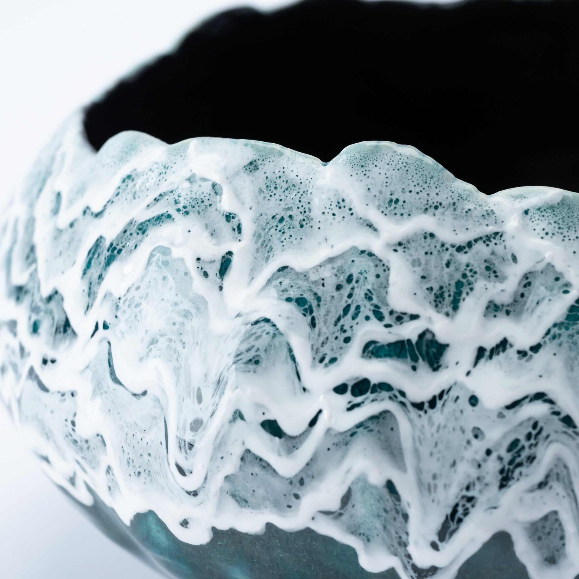 Sazameku Cascade Round Japanese Flower Vase　