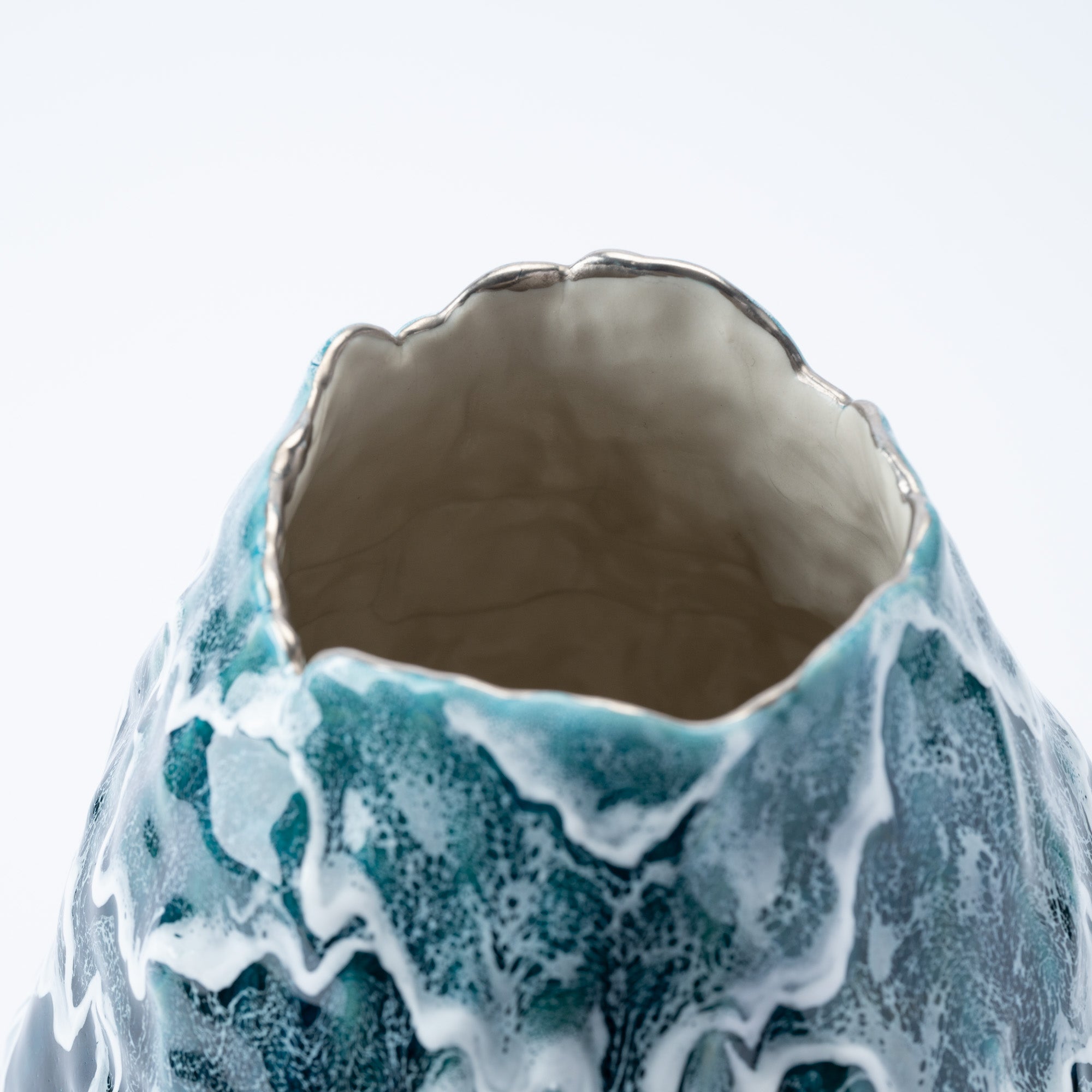 Sazameku Cascade Tall Japanese Flower Vase