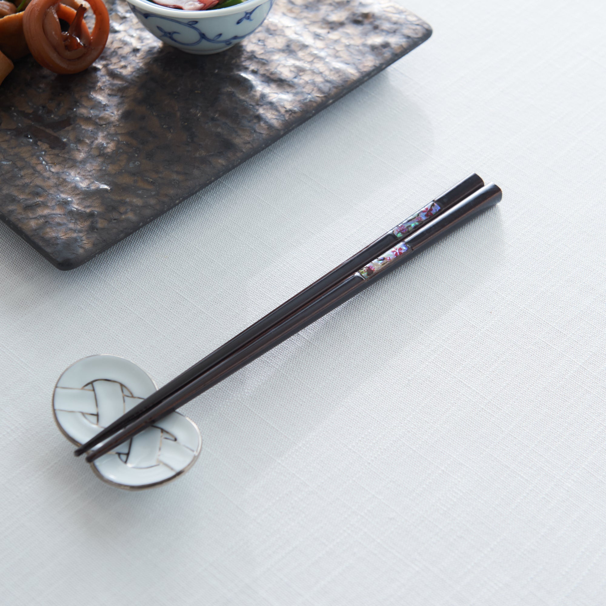 Blooming Sakura Shell Inlay Chopsticks Pair Set